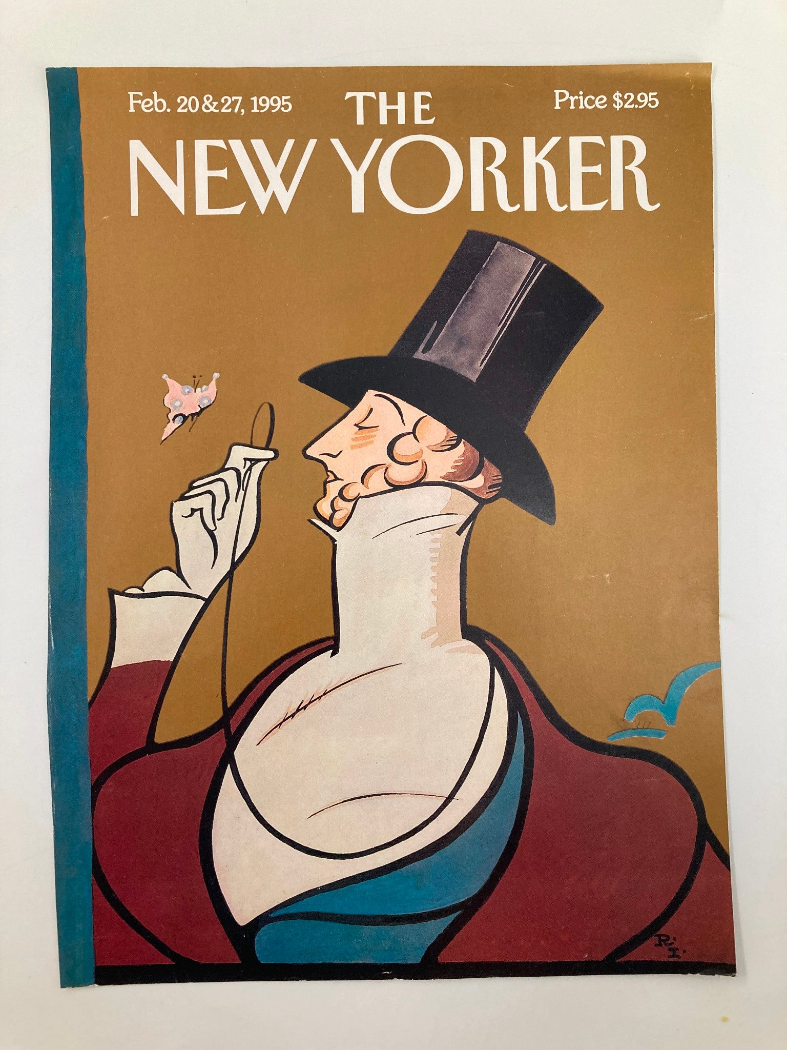 COVER ONLY The New Yorker February 20 1995 Eustace Tilley by Rea Irvin