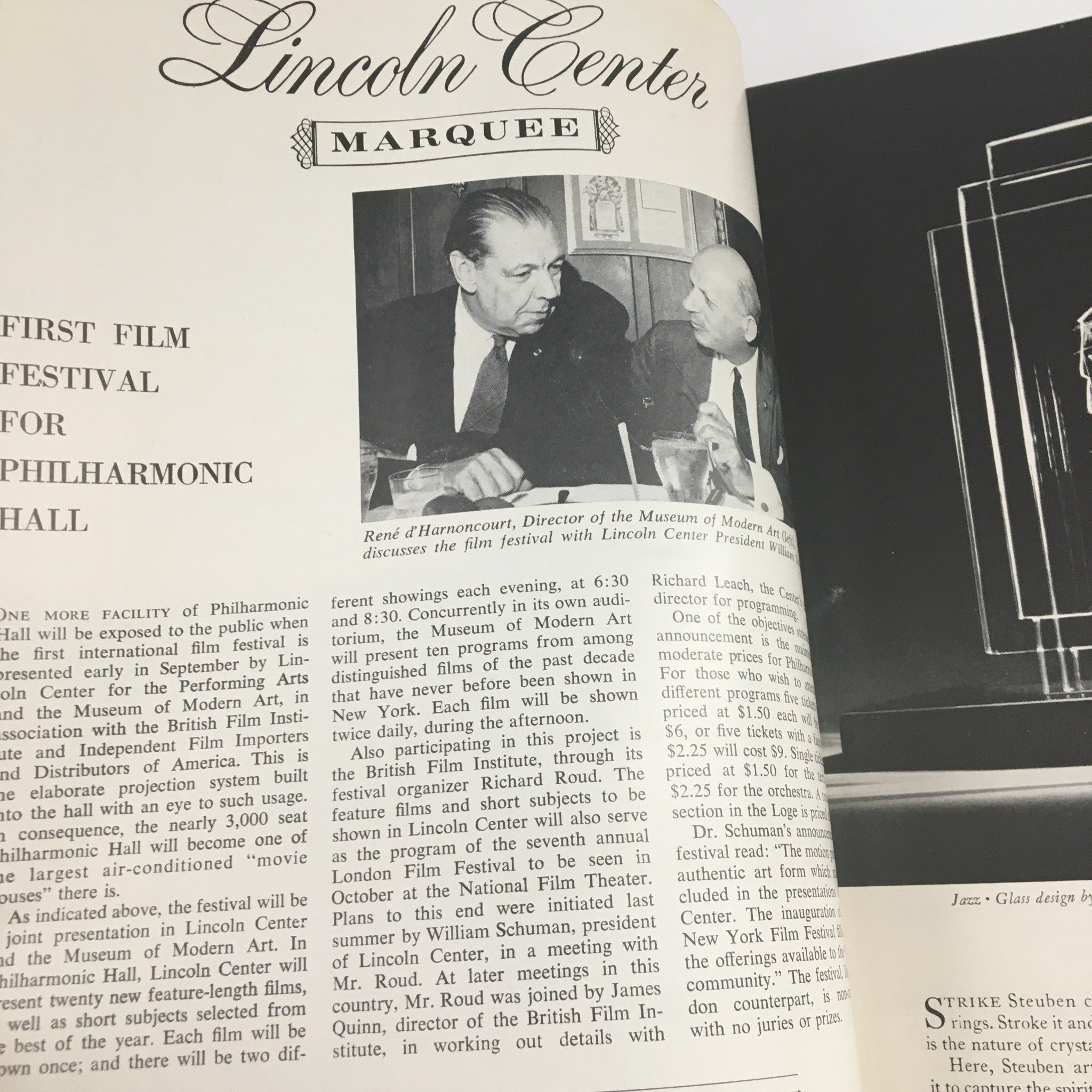 1963 Philharmonic Hall Lincoln Center Present A Salute of France by Andre Pervin