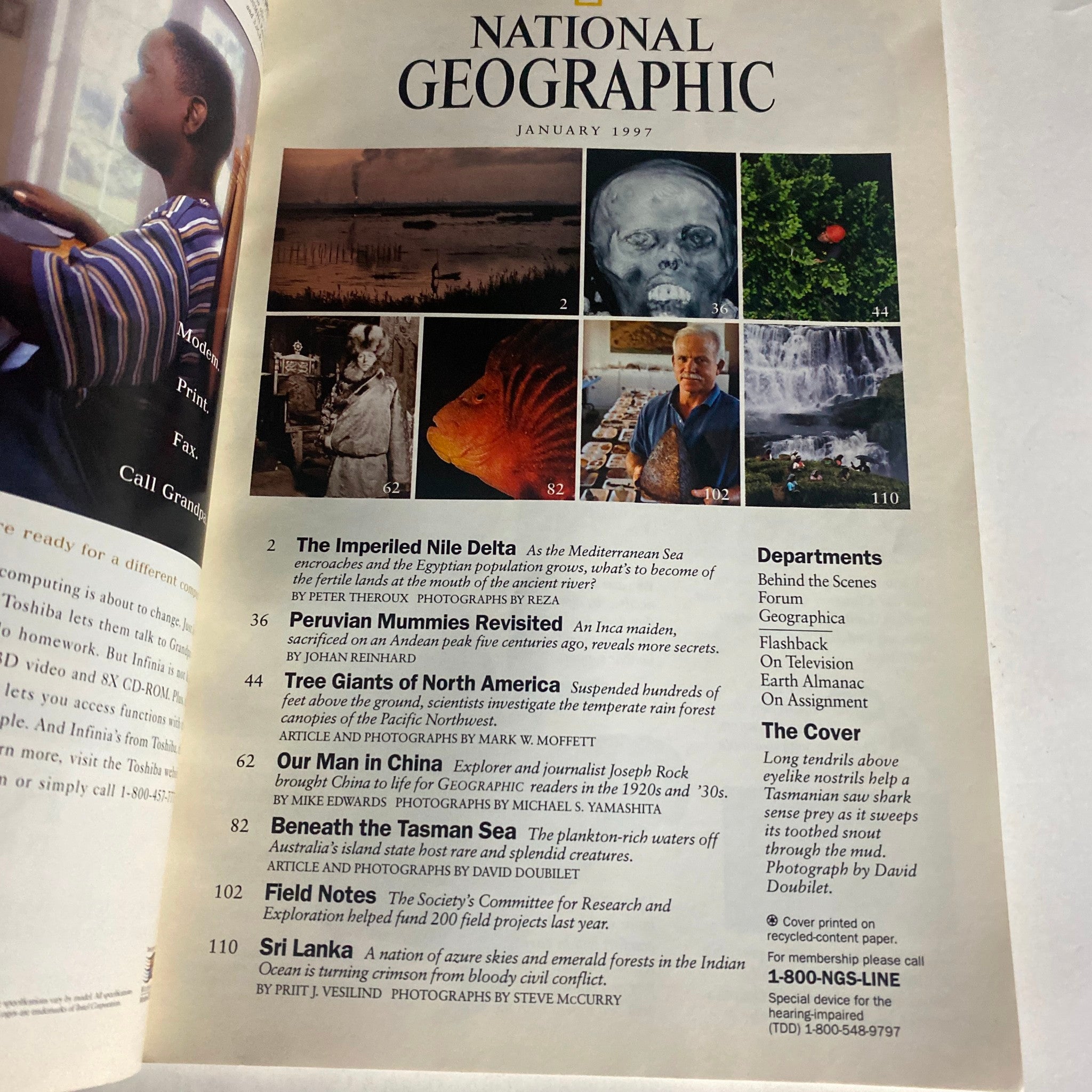 National Geographic Magazine January 1997 Beneath the Tasman Sea No Label