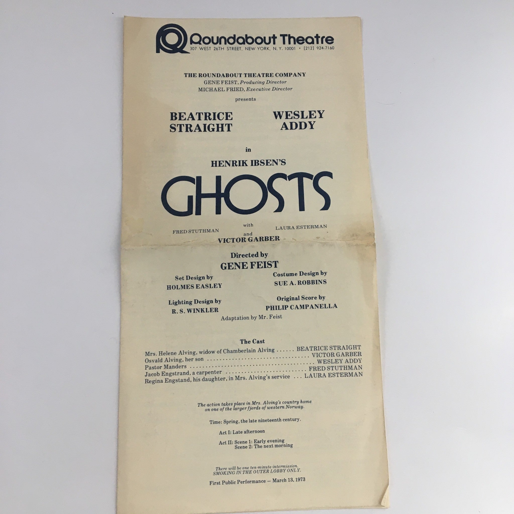 1973 Roundabout Theatre Presents Beatrice Straight in Henrik Ibsen's Ghosts