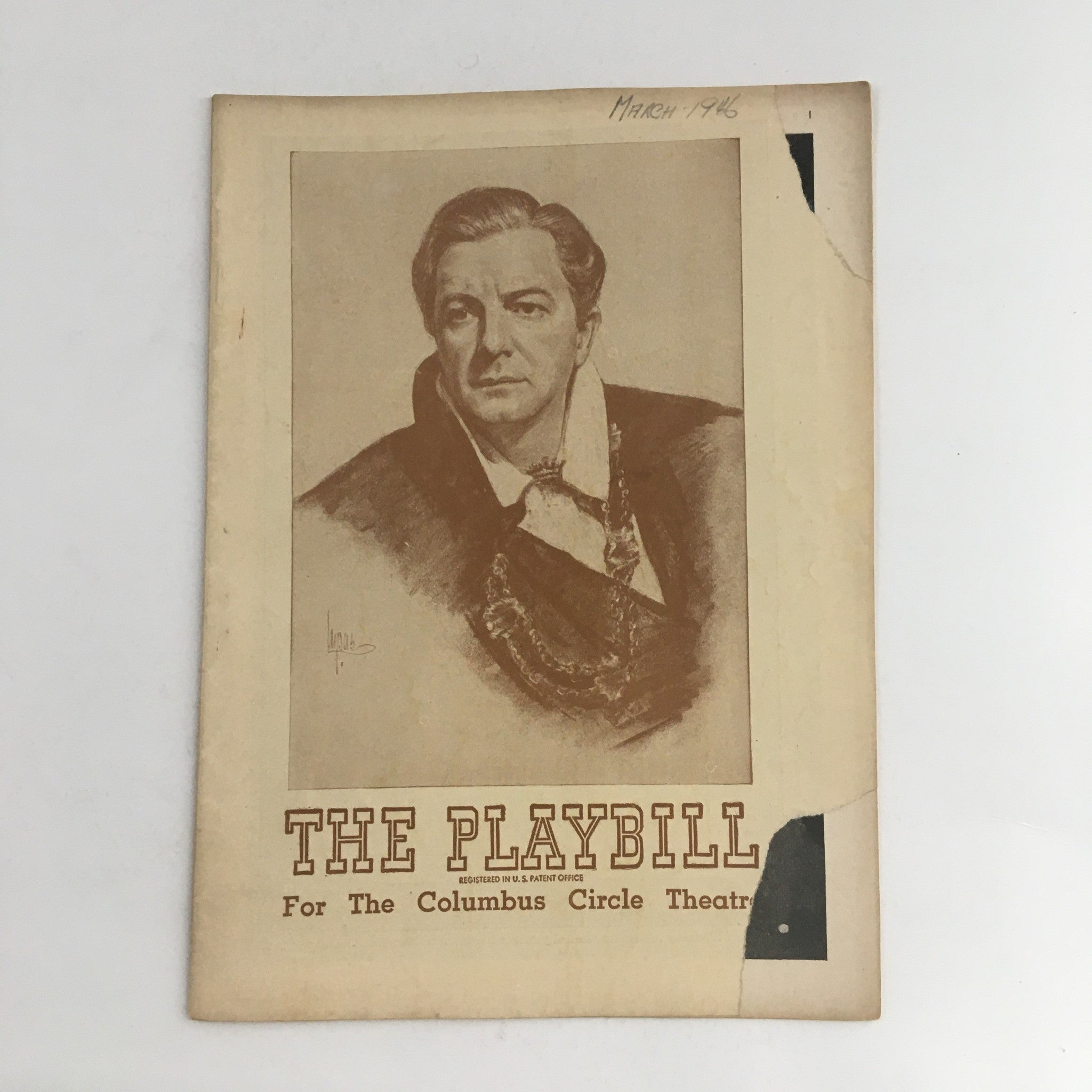 1946 Playbill Columbus circle Theatre Michael Todd Present Maurice Evans' Hamlet