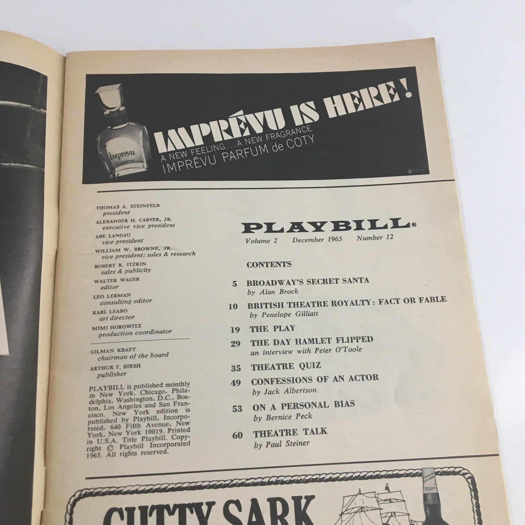 1965 Playbill Majestic Theatre Hillard Elkins Present Sammy Davis in Golden Boy