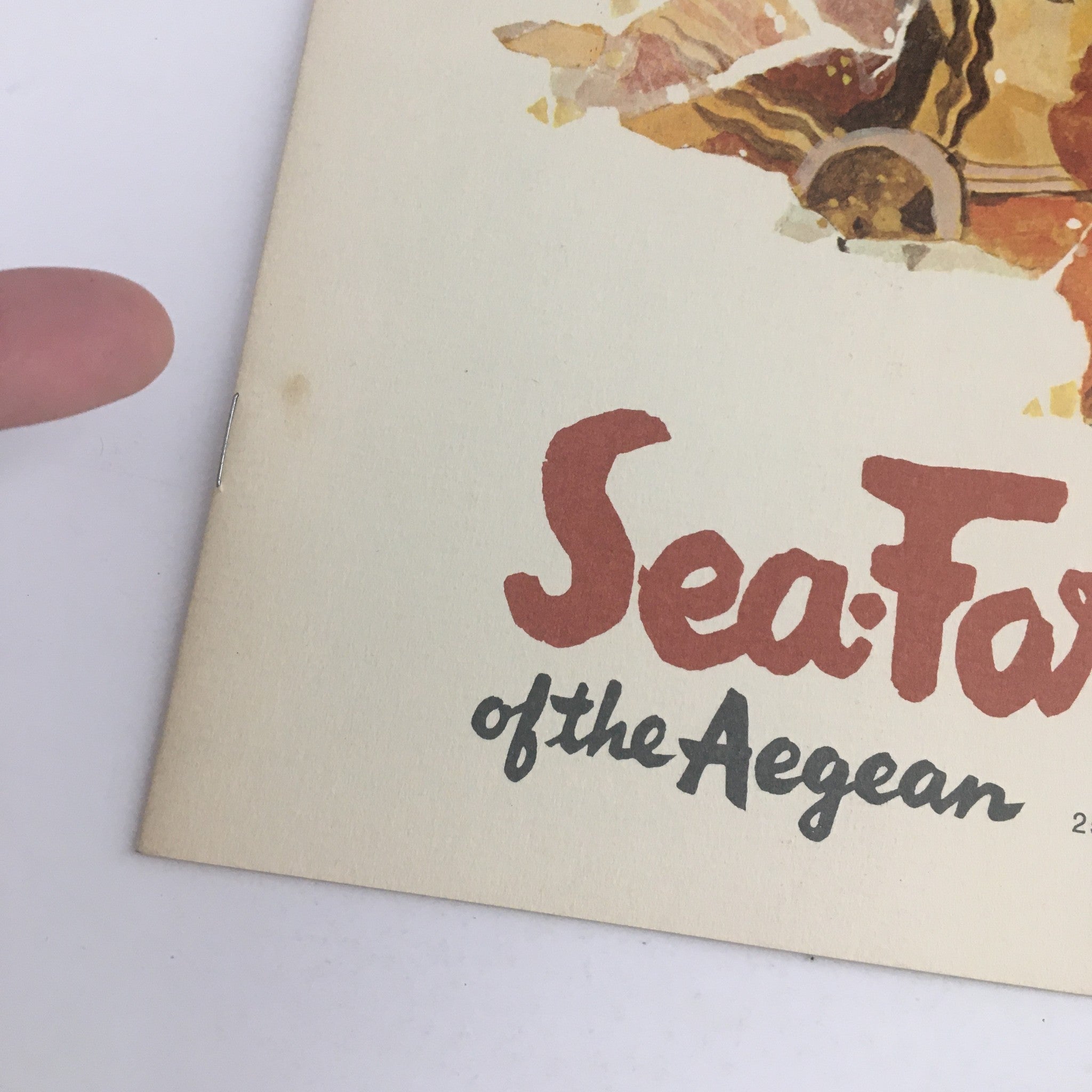 1976 Sea Fare of the Aegean Restaurant Vintage Brochure Menu by George Peter