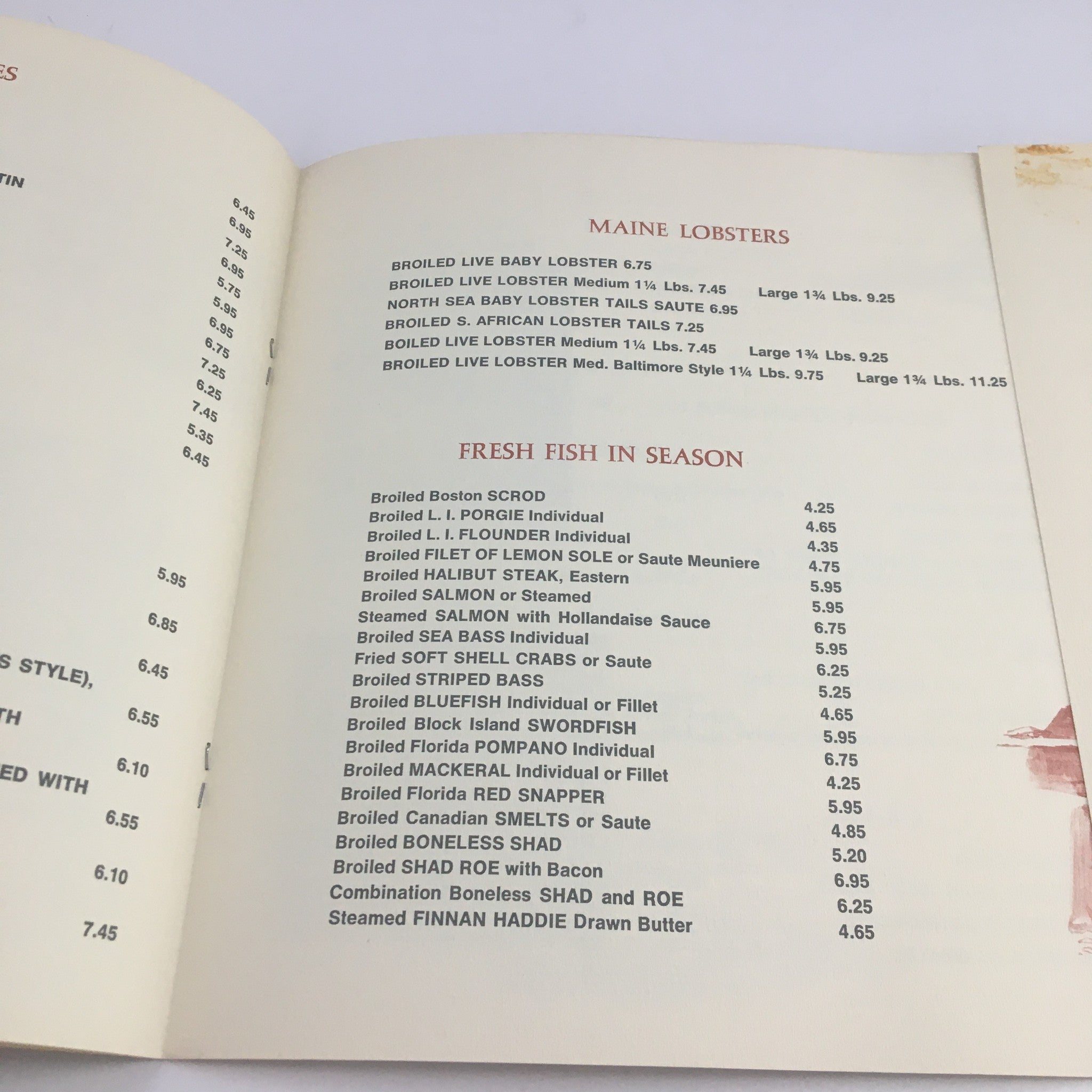 1976 Sea Fare of the Aegean Restaurant Vintage Brochure Menu by George Peter