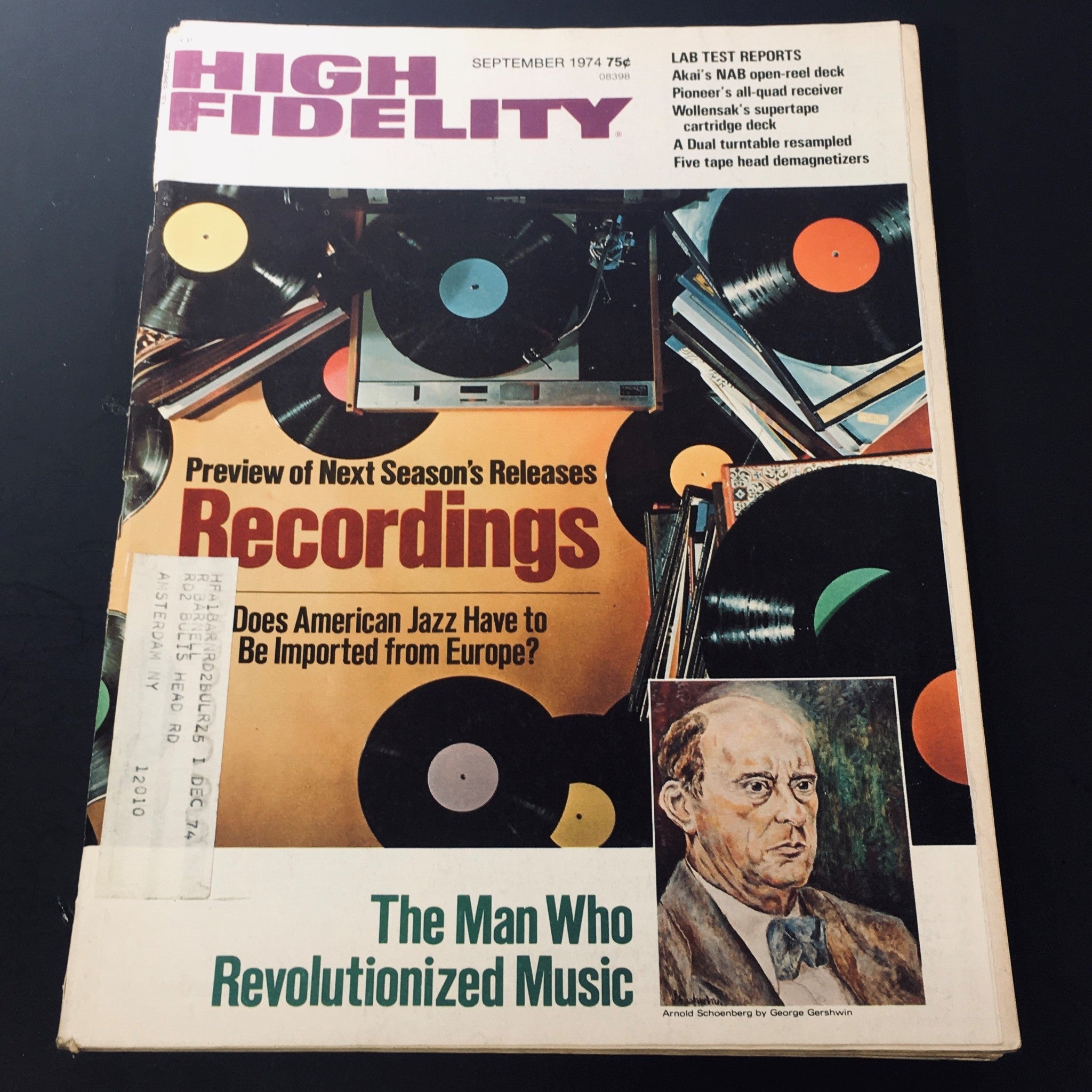 VTG High Fidelity Magazine September 1974 - Arnold Schoenberg by George Gashwin