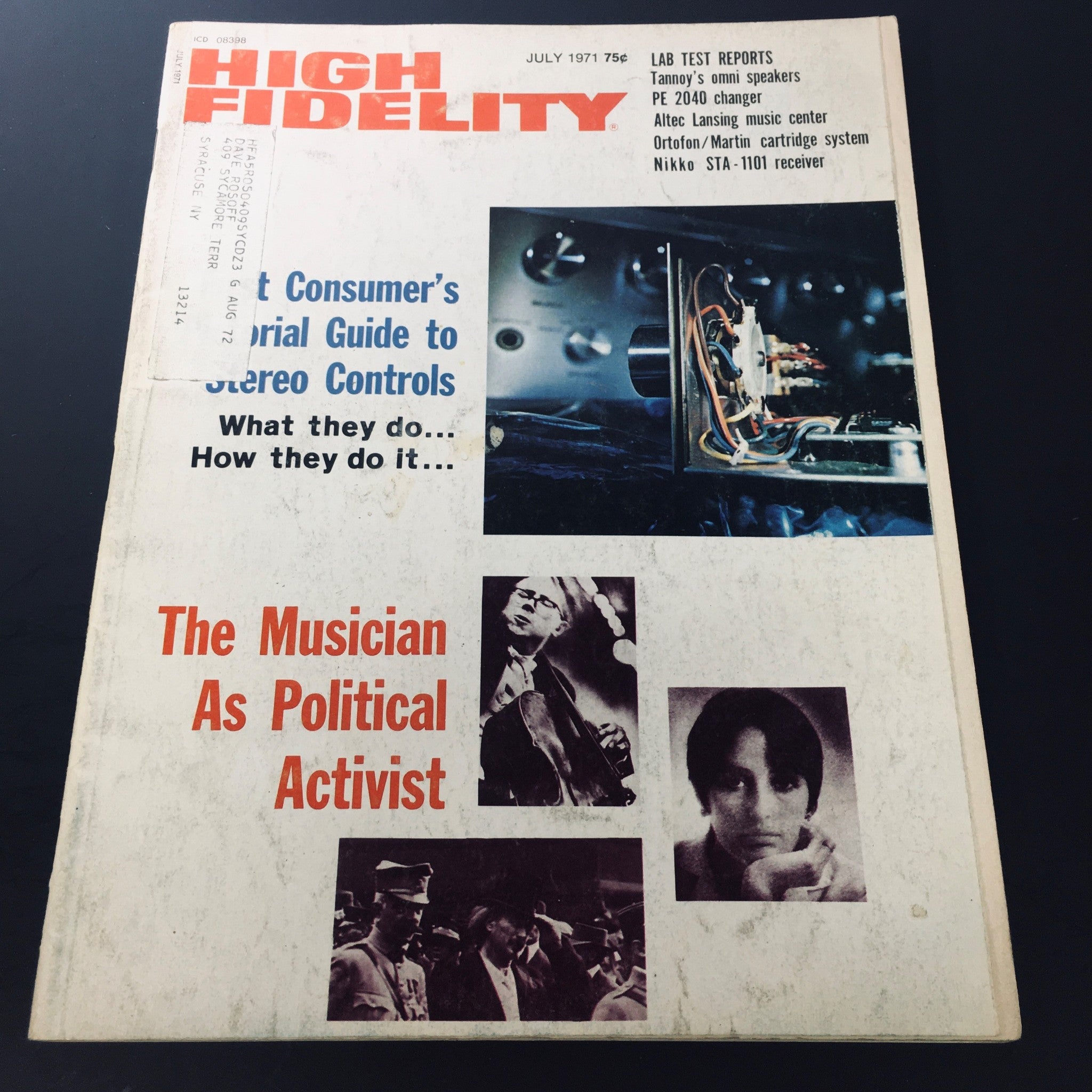 VTG High Fidelity Magazine July 1971 - The Musician As Political Activist