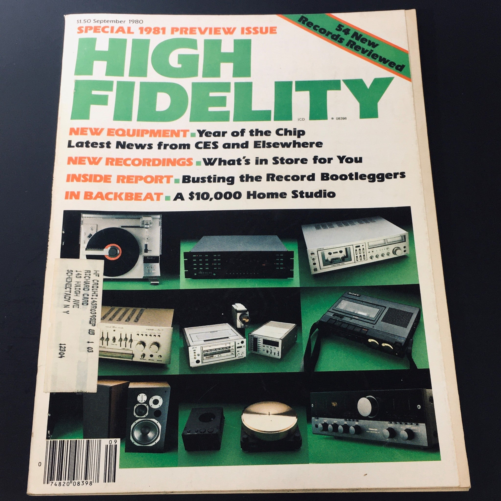 VTG High Fidelity Magazine September 1980 - Busting The Record Bootleggers