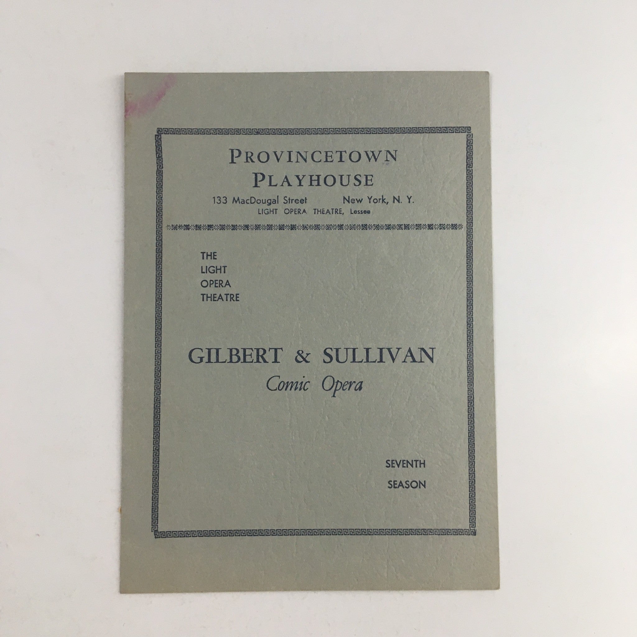 1945 Provincetown Playhouse The Light Opera Theatre Gilbert & Sullivan Opera