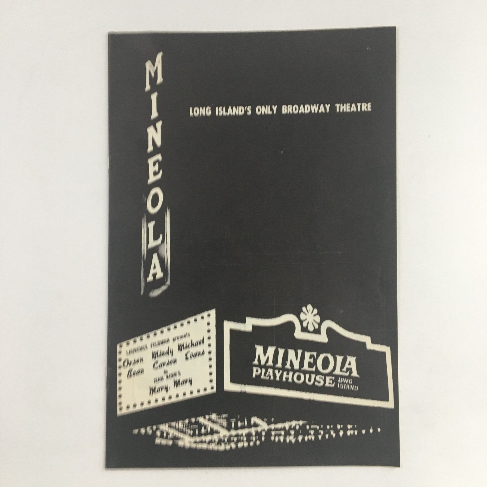 1963 Mineola Playhouse Present Orson Bean in Mary, Mary by Jean Kerr