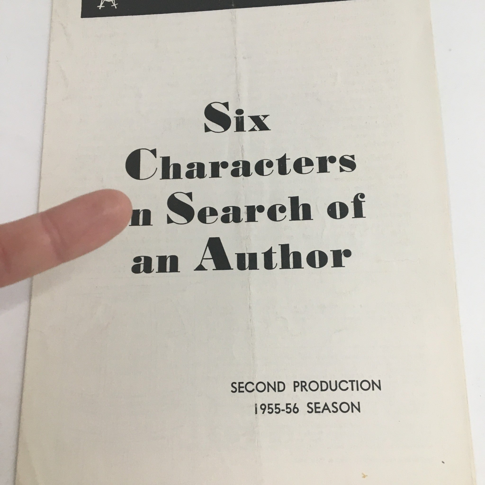 1955 Season Phoenix Theatre Present Six Characters in Search of an Author