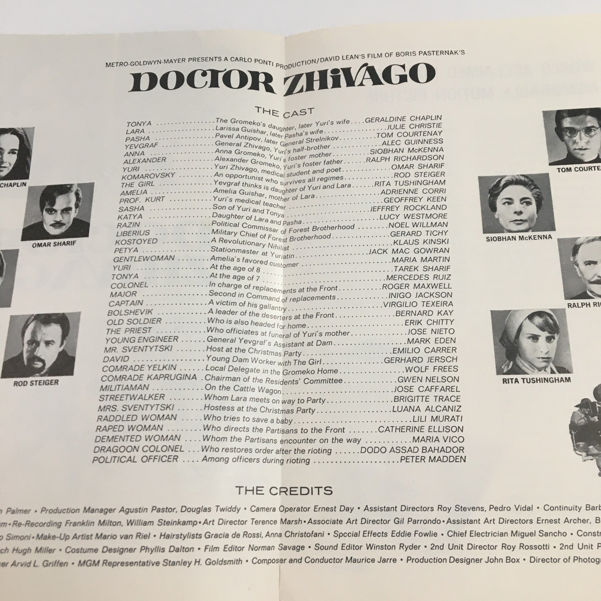 1957 The Program Metro-Goldwyn-Mayer Present Geraldin Chaplin in Doctor Zhivago