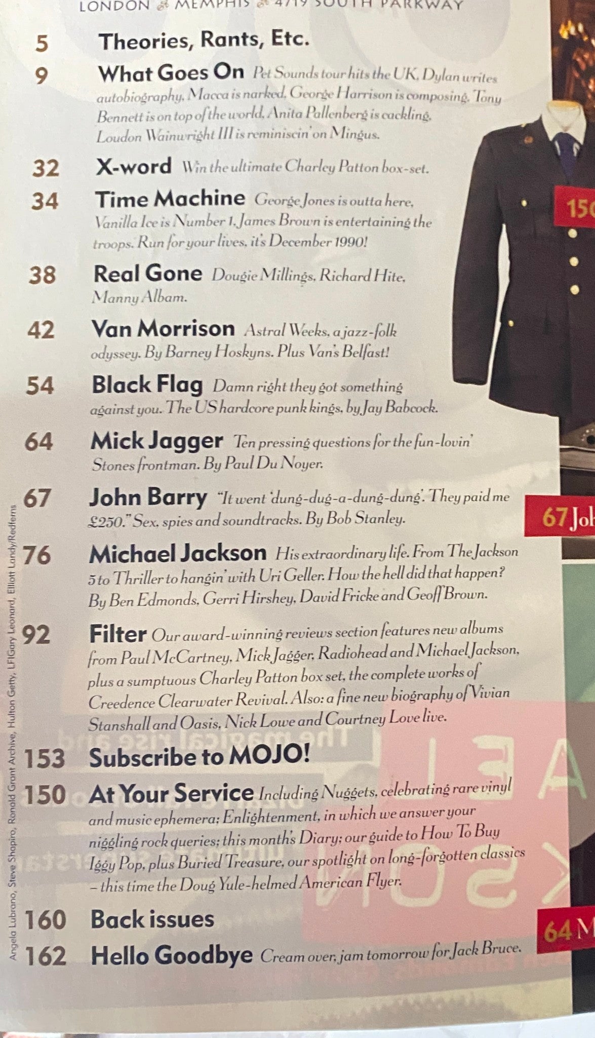 Mojo Magazine Dec 2001 Michael Jackson Vintage