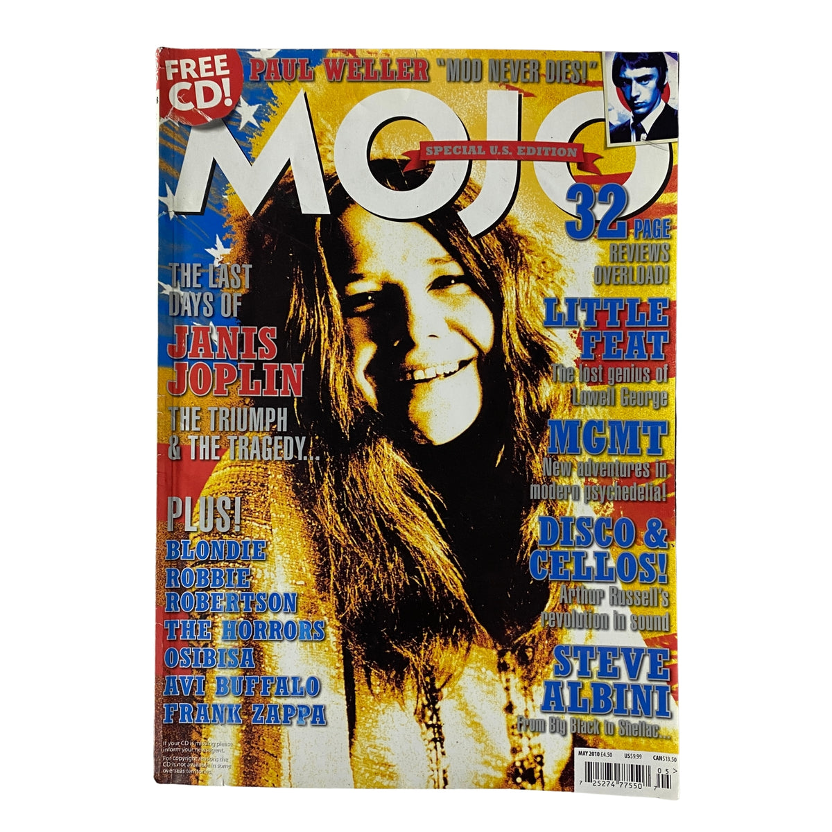 Mojo May 2010 Janis Joplin Vintage Music Magazine