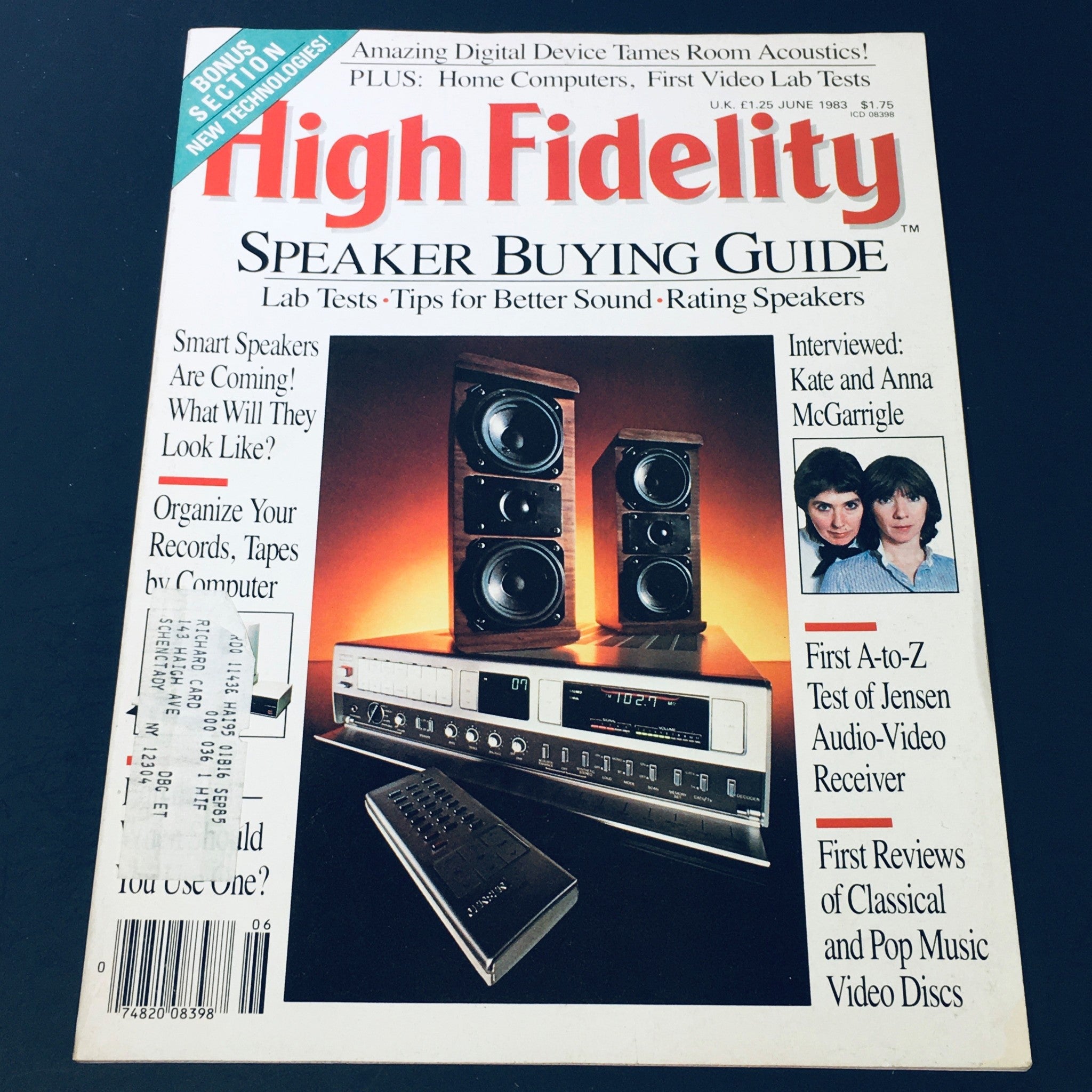 VTG High Fidelity Magazine June 1983 - Interview of Kate & Anna McGariggle