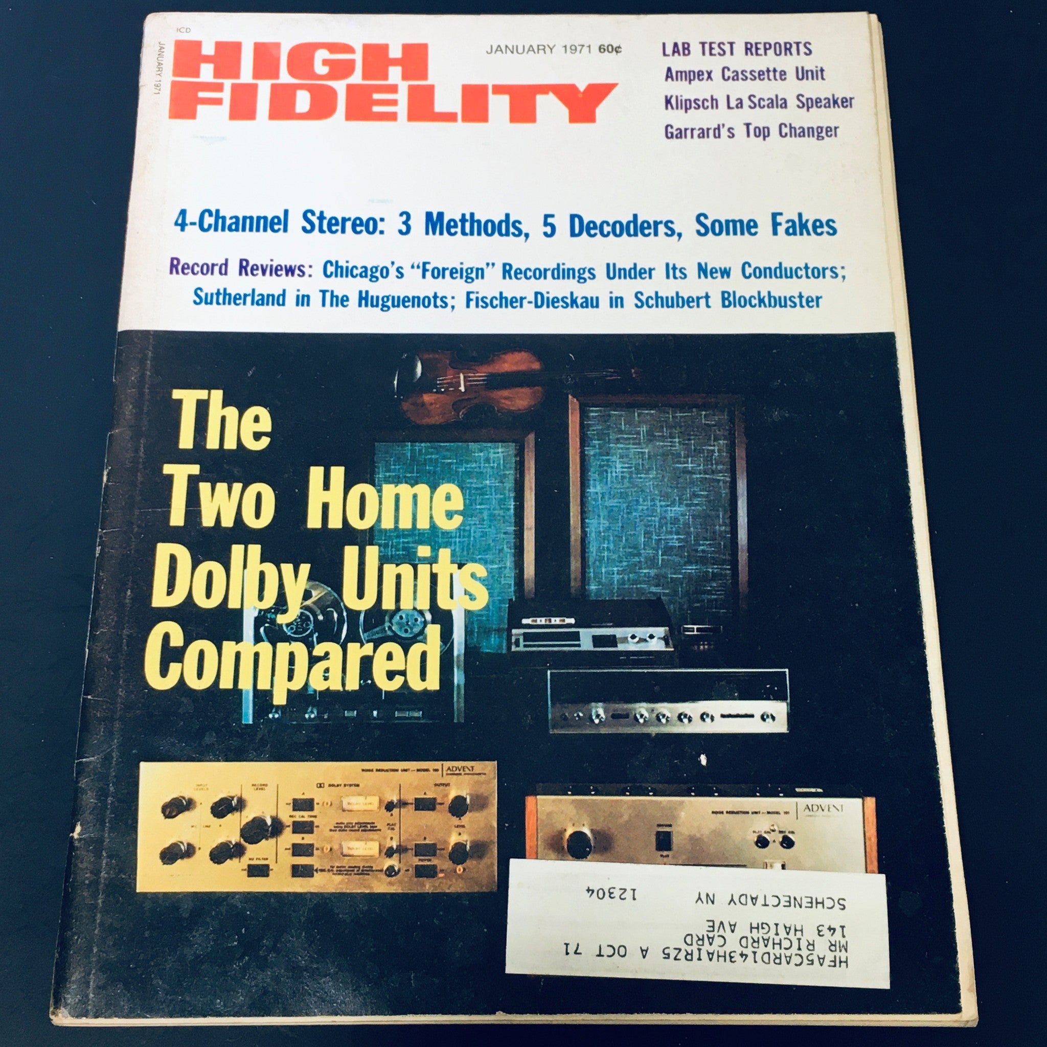 VTG High Fidelity Magazine January 1971 - Sutherland in The Huguenots / Decoders