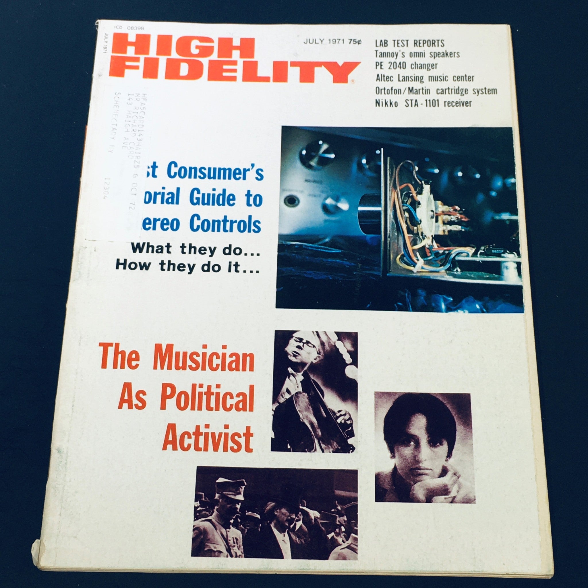 VTG High Fidelity Magazine July 1971 - The Musician As Political Activist