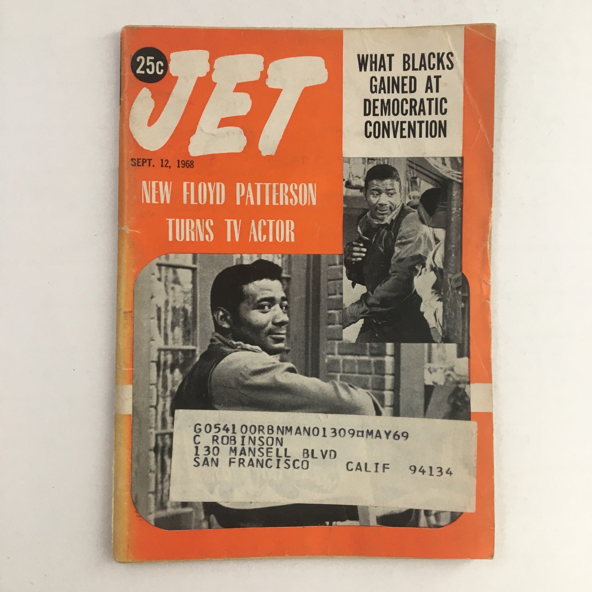 Jet Magazine September 12 1968 American Boxer Floyd Patterson Turns TV Actor