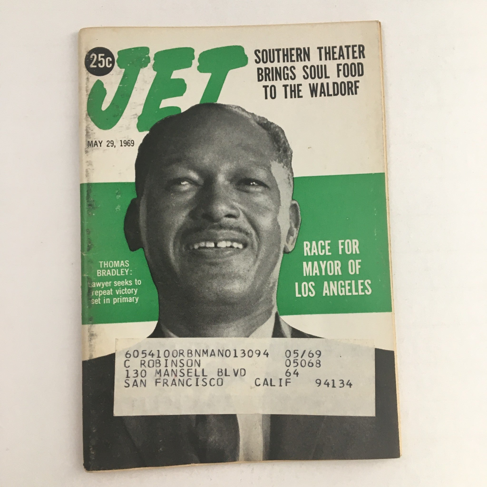 Jet Magazine May 29 1969 Thomas Bradley in A Race For Mayor of Los Angeles