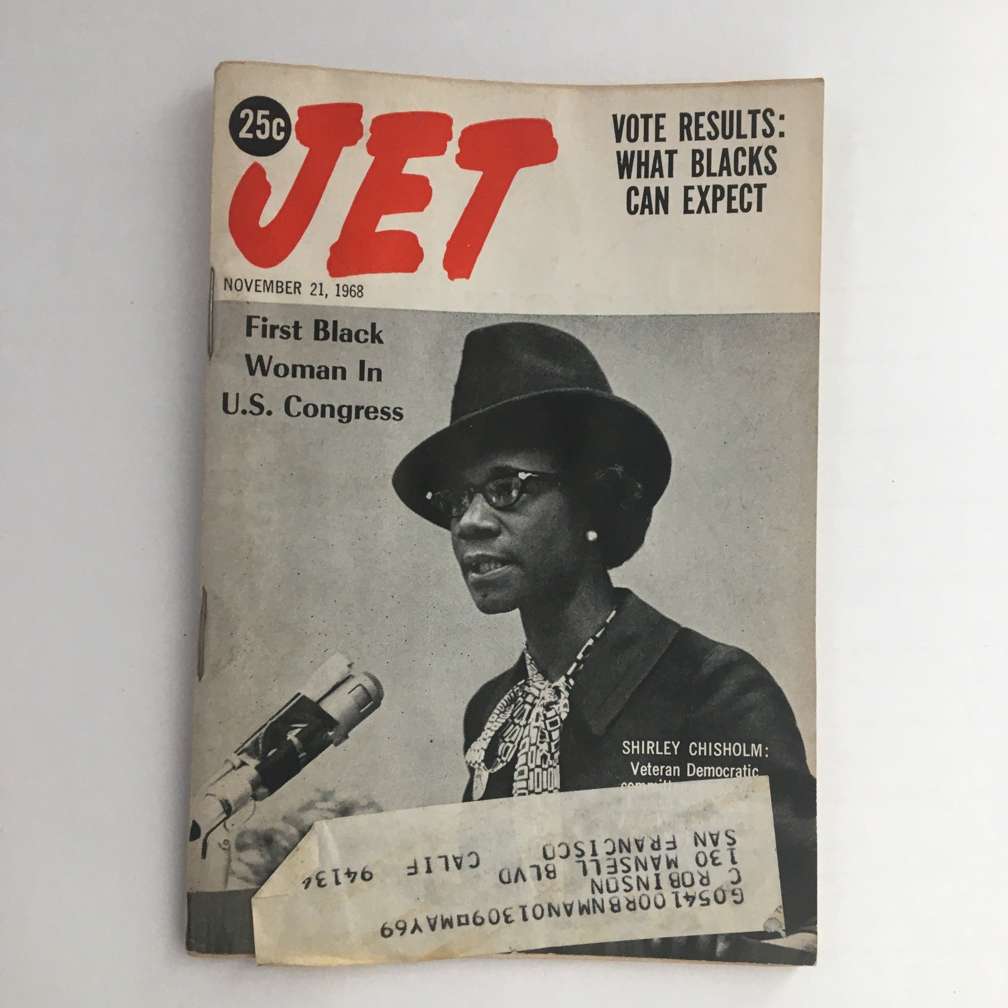 Jet Magazine November 21 1968 Shirley Chisholm First Black Woman in US Congress