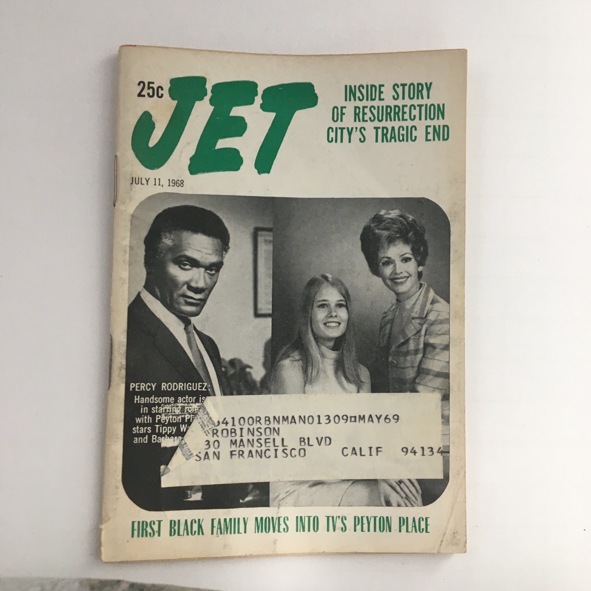 Jet Magazine July 11 1968 Actor Percy Rodriguez, Tippy Walker and Barbara Rush