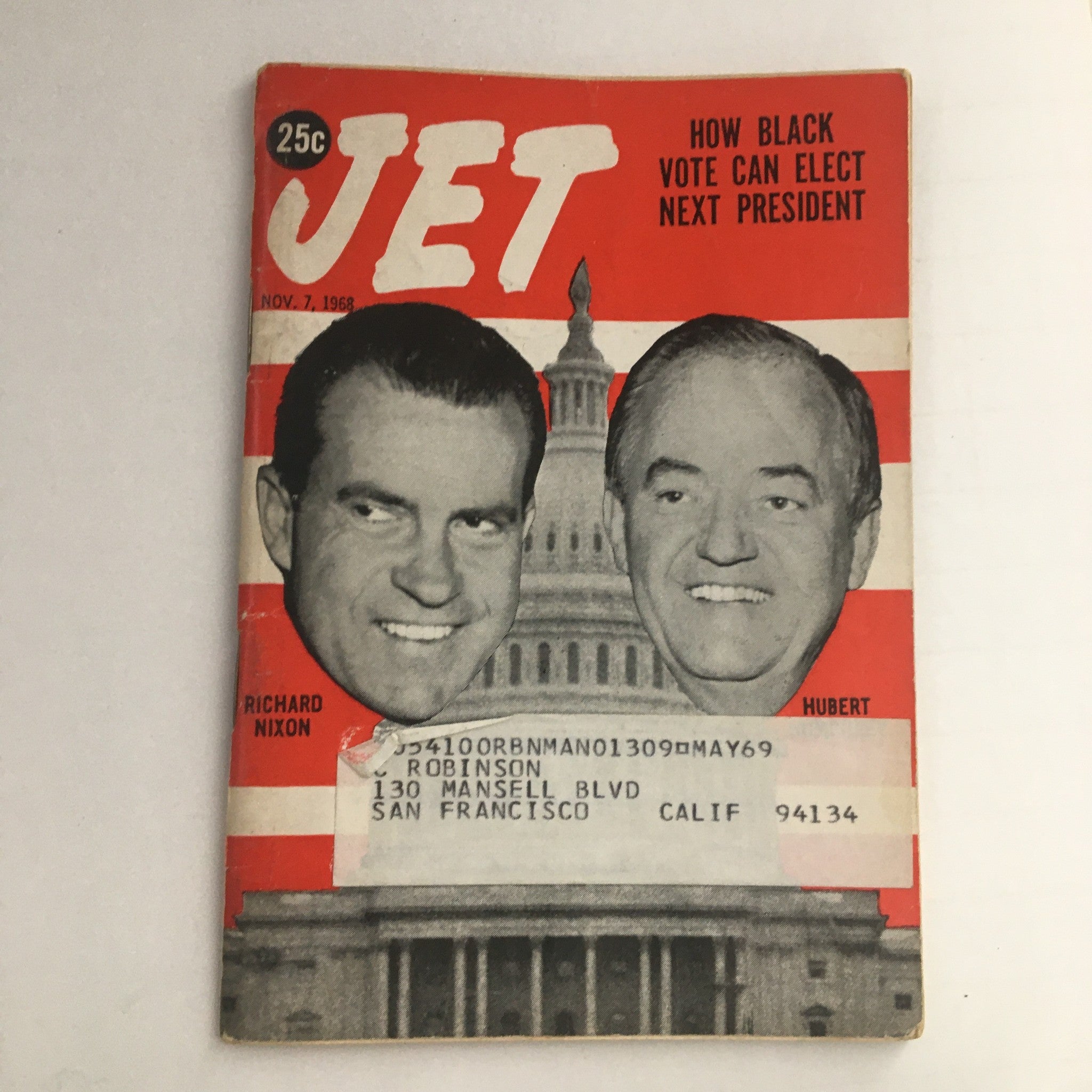 Jet Magazine November 7 1968 Richard Nixon and Hubert Humphrey