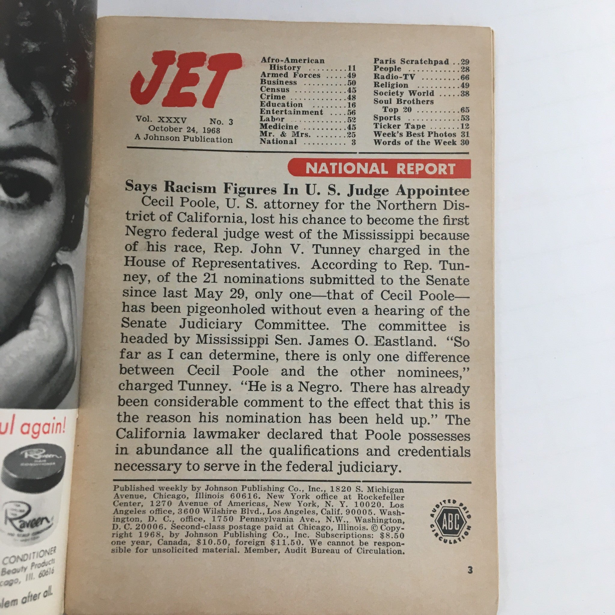 Jet Magazine October 24 1968 Ellen Chesney in Fashion Showcase For Fund-Raising