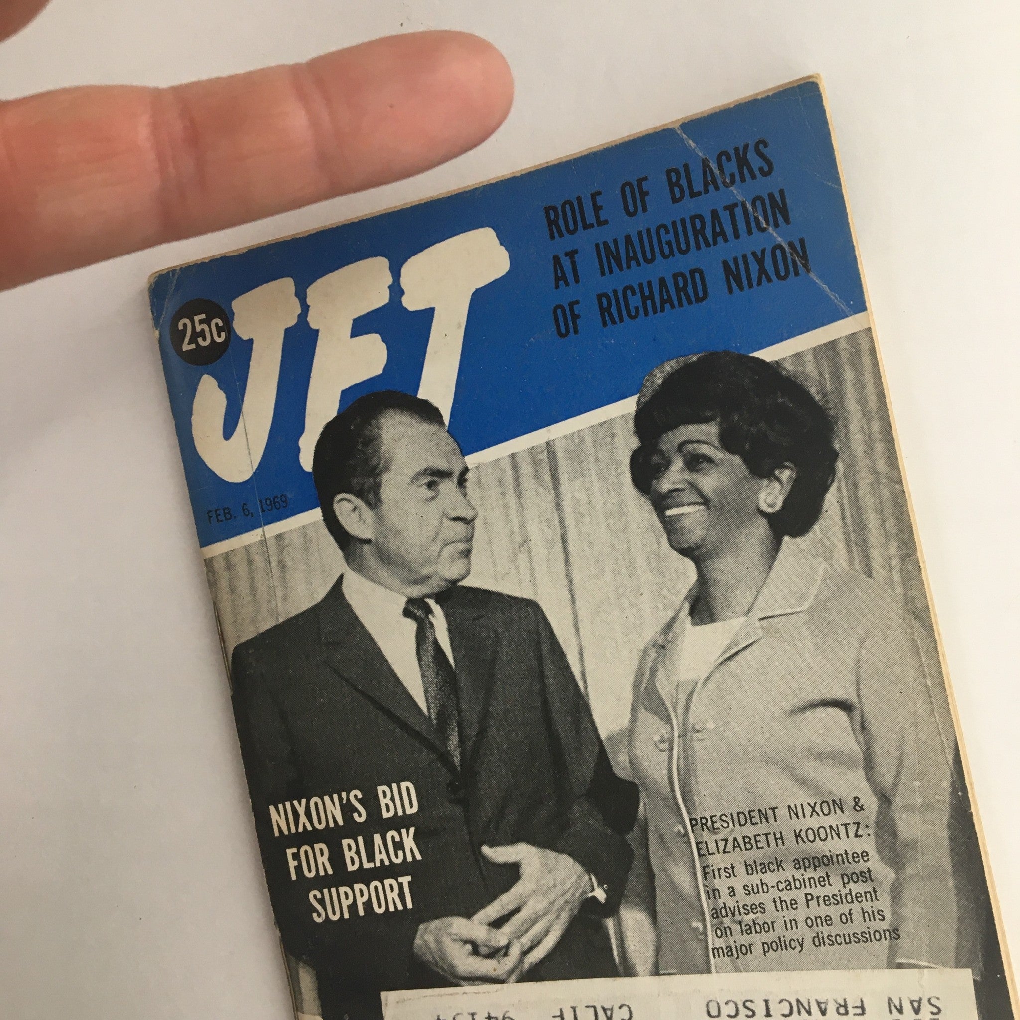 Jet Magazine February 6 1969 President Richard Nixon and Elizabeth Koontz