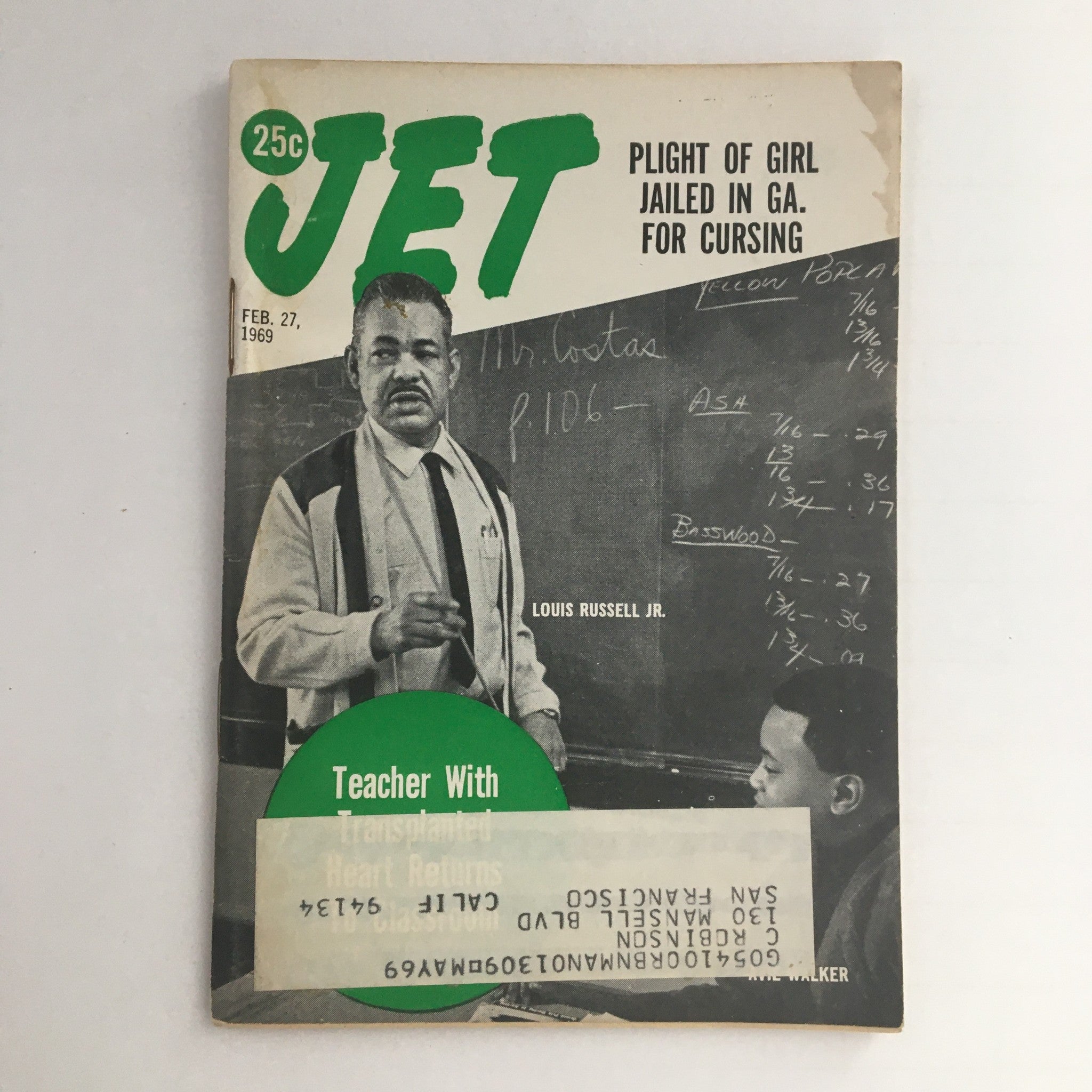 Jet Magazine February 27 1969 Louis Russell Jr A Teacher with Transplanted Heart