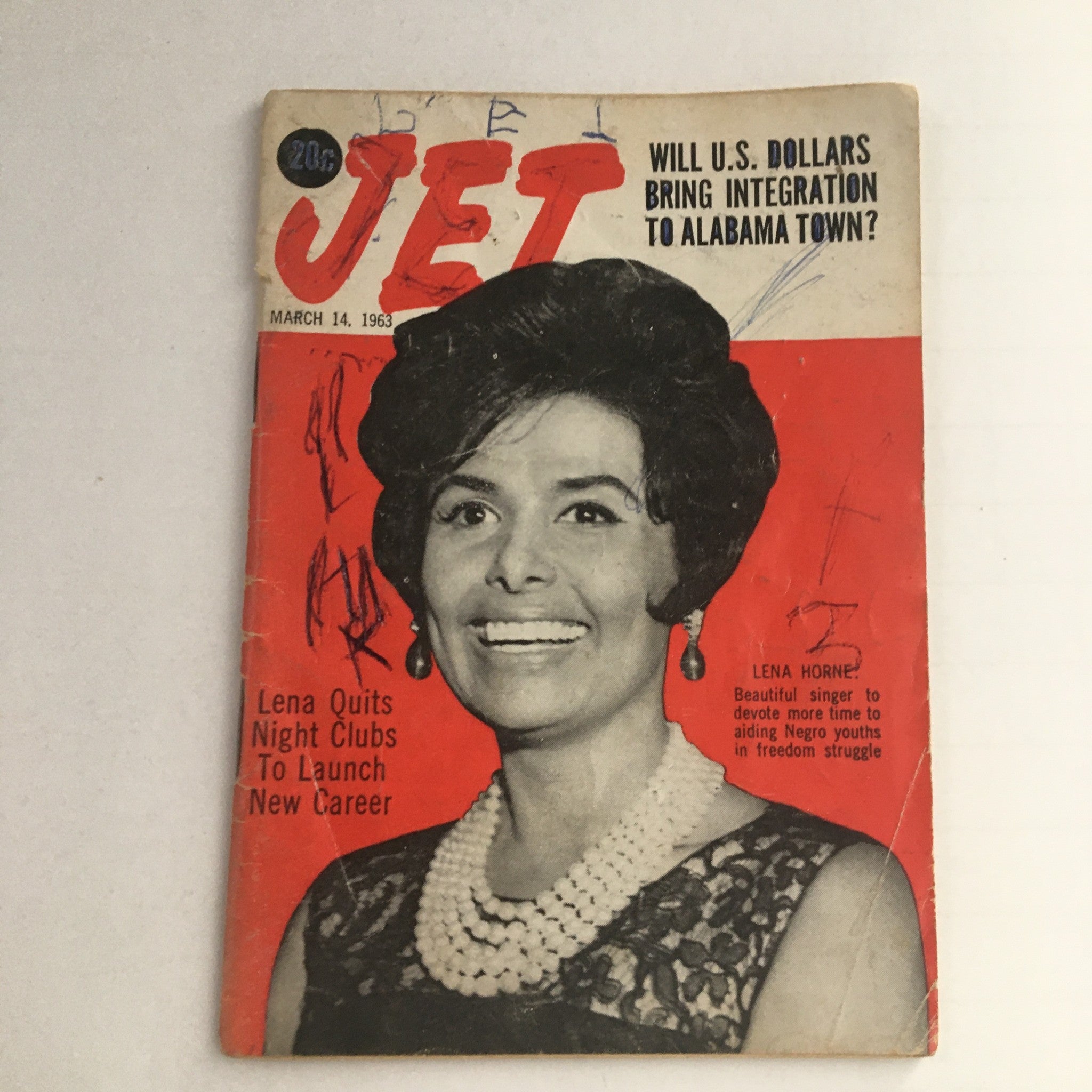 Jet Magazine March 14 1963 Singer Lena Horne Aiding Negro Youths No Label