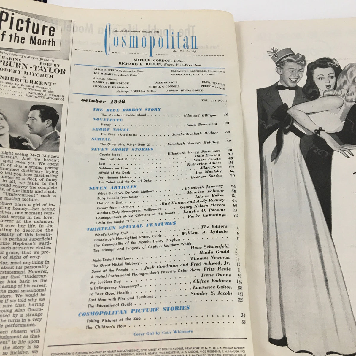 Vintage Cosmopolitan Oct 1946 Magazine