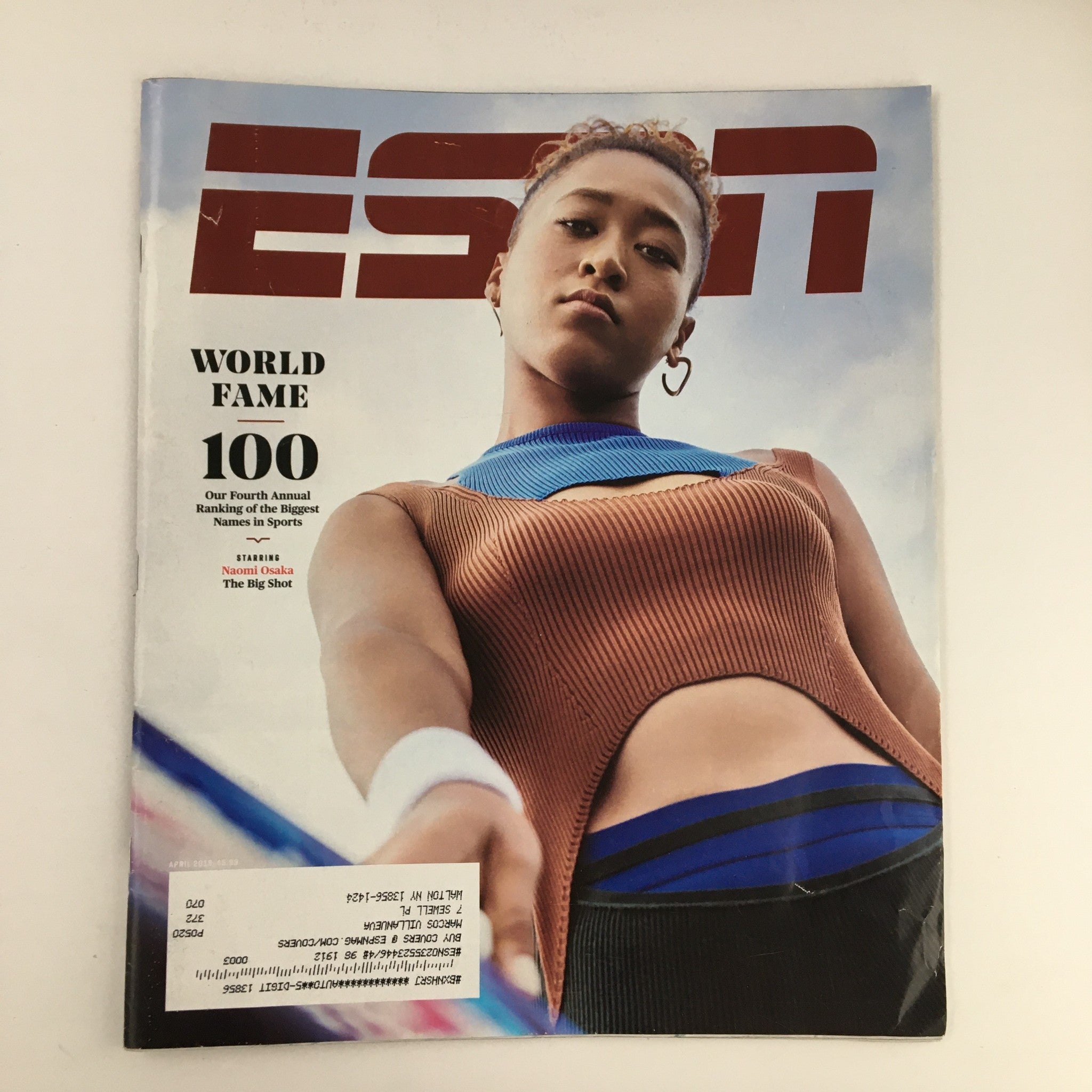 ESPN Magazine April 2019 World Fame 100 Starring Naomi Osaka The Big Shot