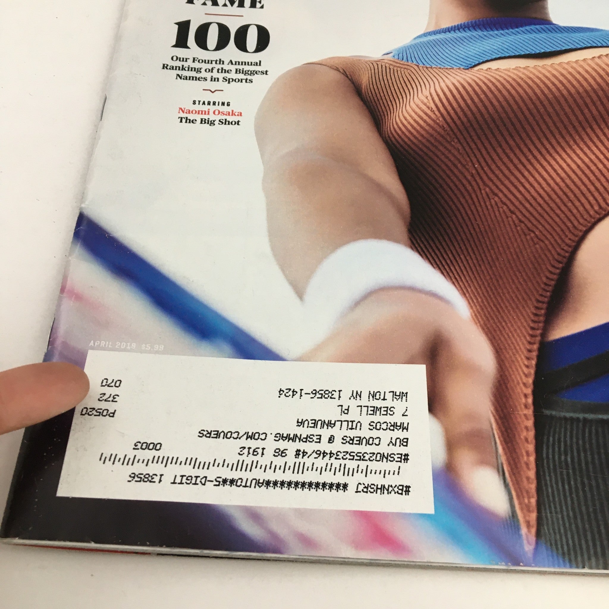 ESPN Magazine April 2019 World Fame 100 Starring Naomi Osaka The Big Shot