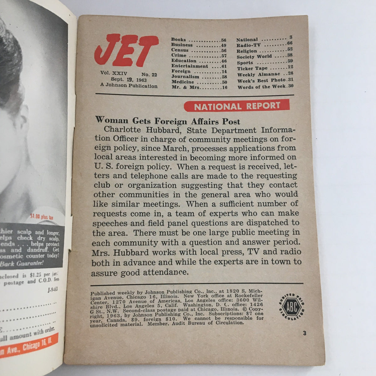Jet Magazine Sept 1963 - Judy Lenteen Pace