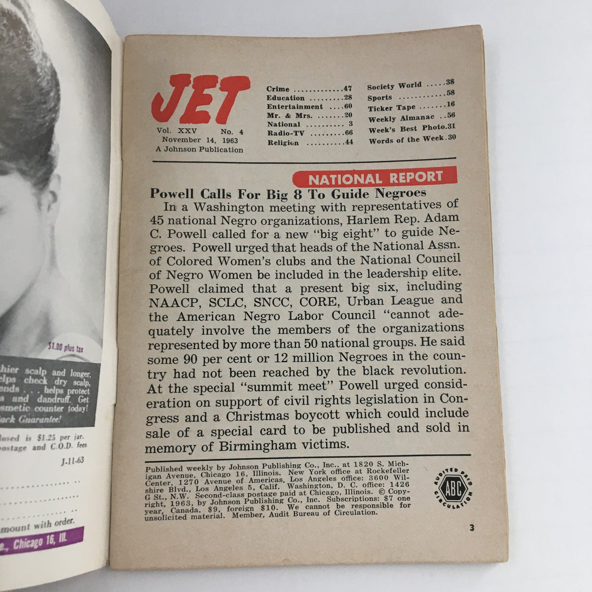 Jet Magazine Nov 1963 - Allen Barrett