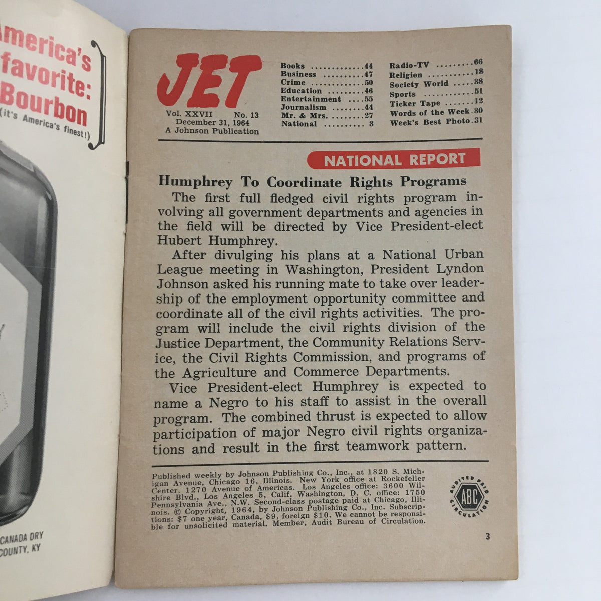 Jet Magazine Dec 1964 - Alex Quaison-Sackey