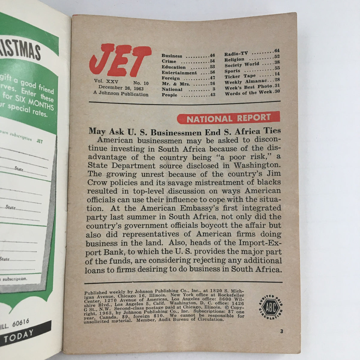 Jet Magazine Dec 26 1963 Myra Rigaud