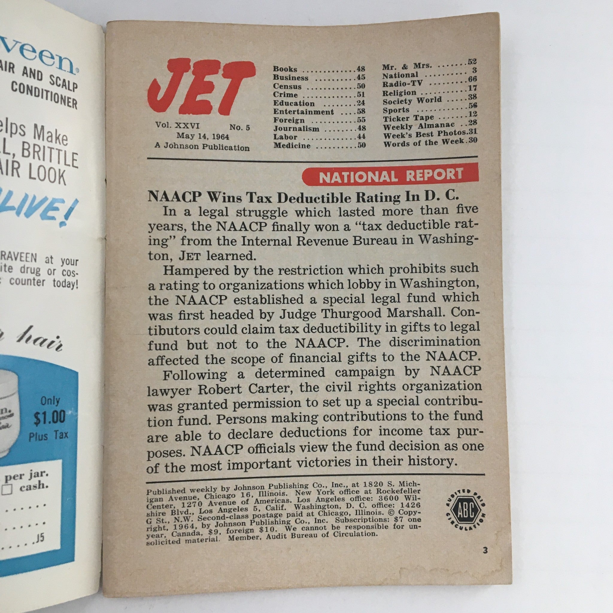 Jet Magazine May 14 1964 Adam Powell's New Strategy in Rights Battle No Label