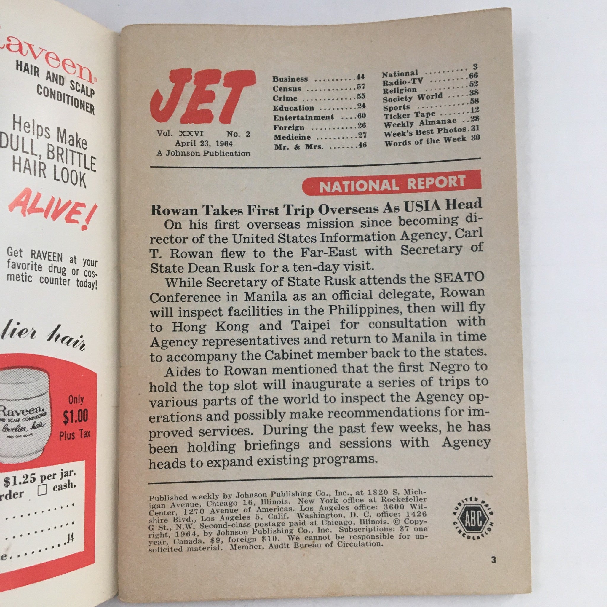 Jet Magazine April 23 1964 U.S. Supreme Court Rules Mary Hamilton No Label