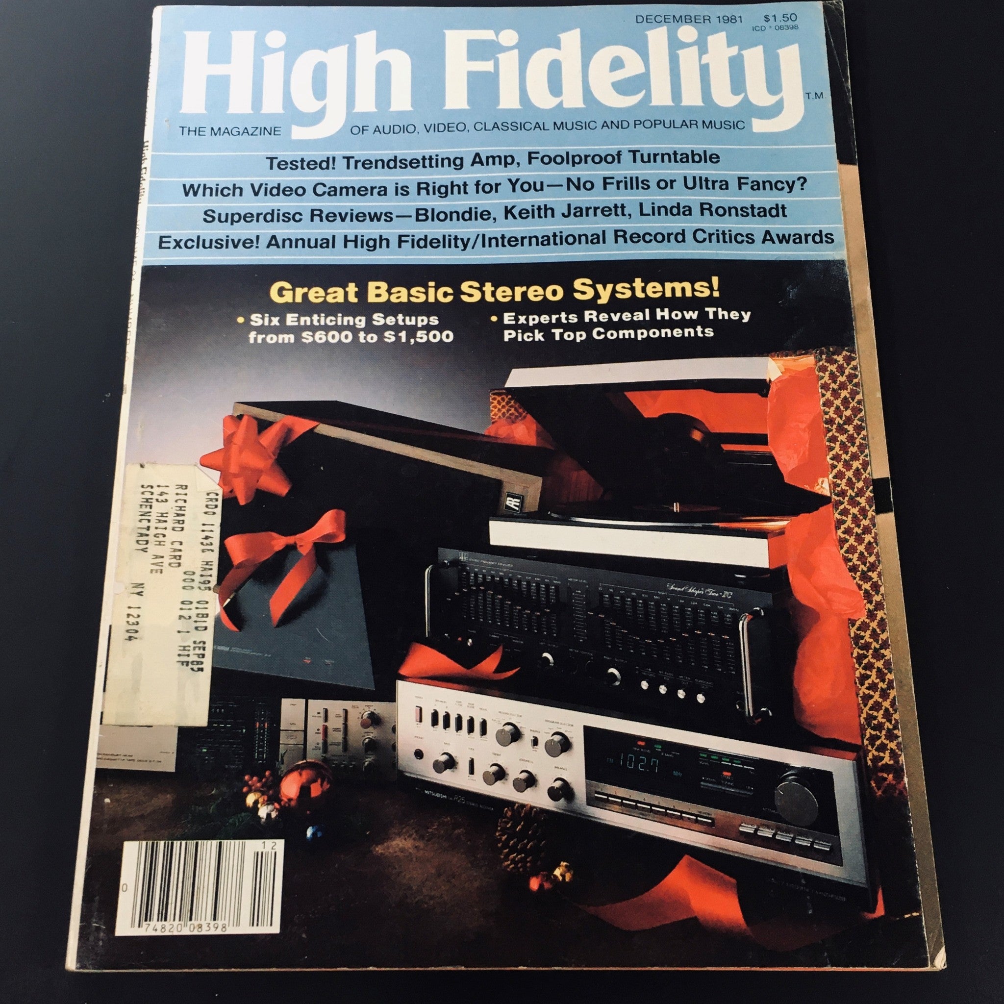 VTG High Fidelity Magazine December 1981 - Blondie, Keith Jarrett, Linda R. Disc