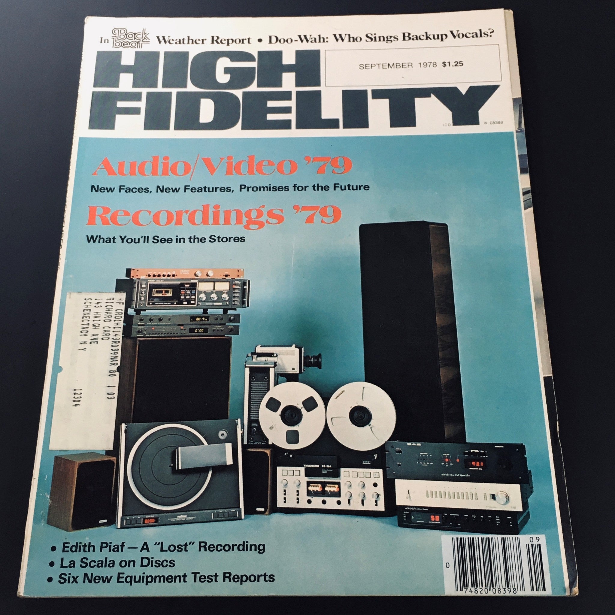 VTG High Fidelity Magazine September 1978 cover featuring audio and video recording equipment, highlighting 'Audio/Video '79' and 'Recordings '79' with vintage designs and detailed visuals.