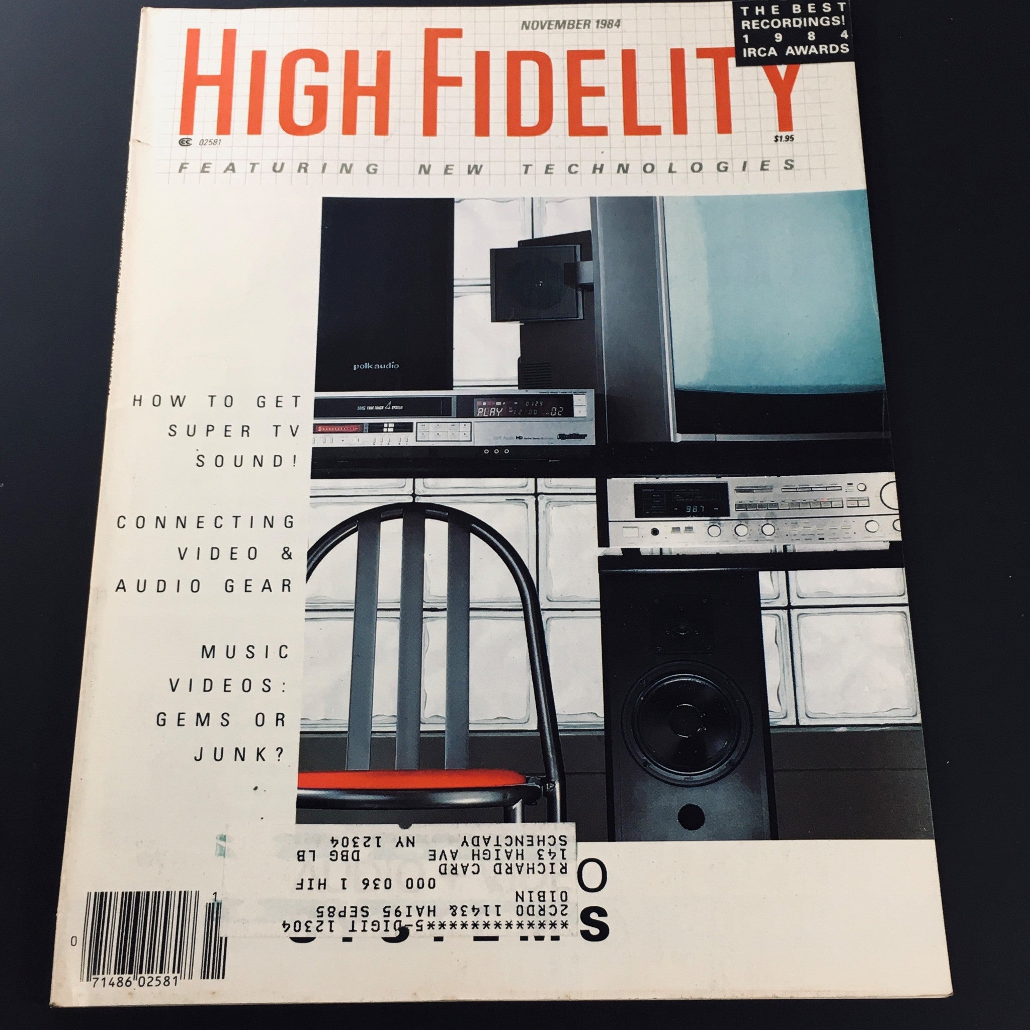 VTG High Fidelity Magazine November 1984 - Connecting Video and Audio Gear