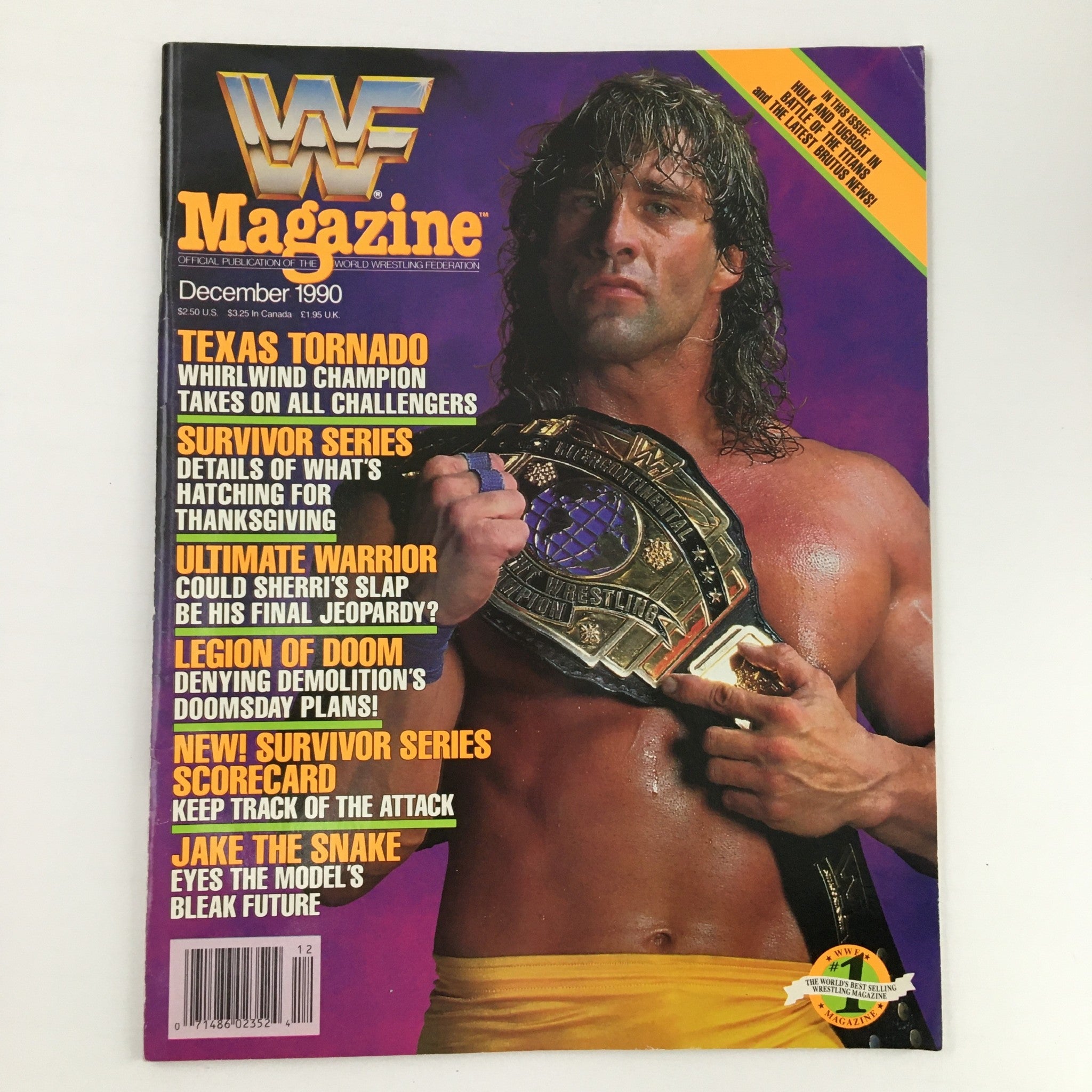 WWF Magazine December 1990 Jake The Snake, Hulk Hogan & Ted DiBiase No Label