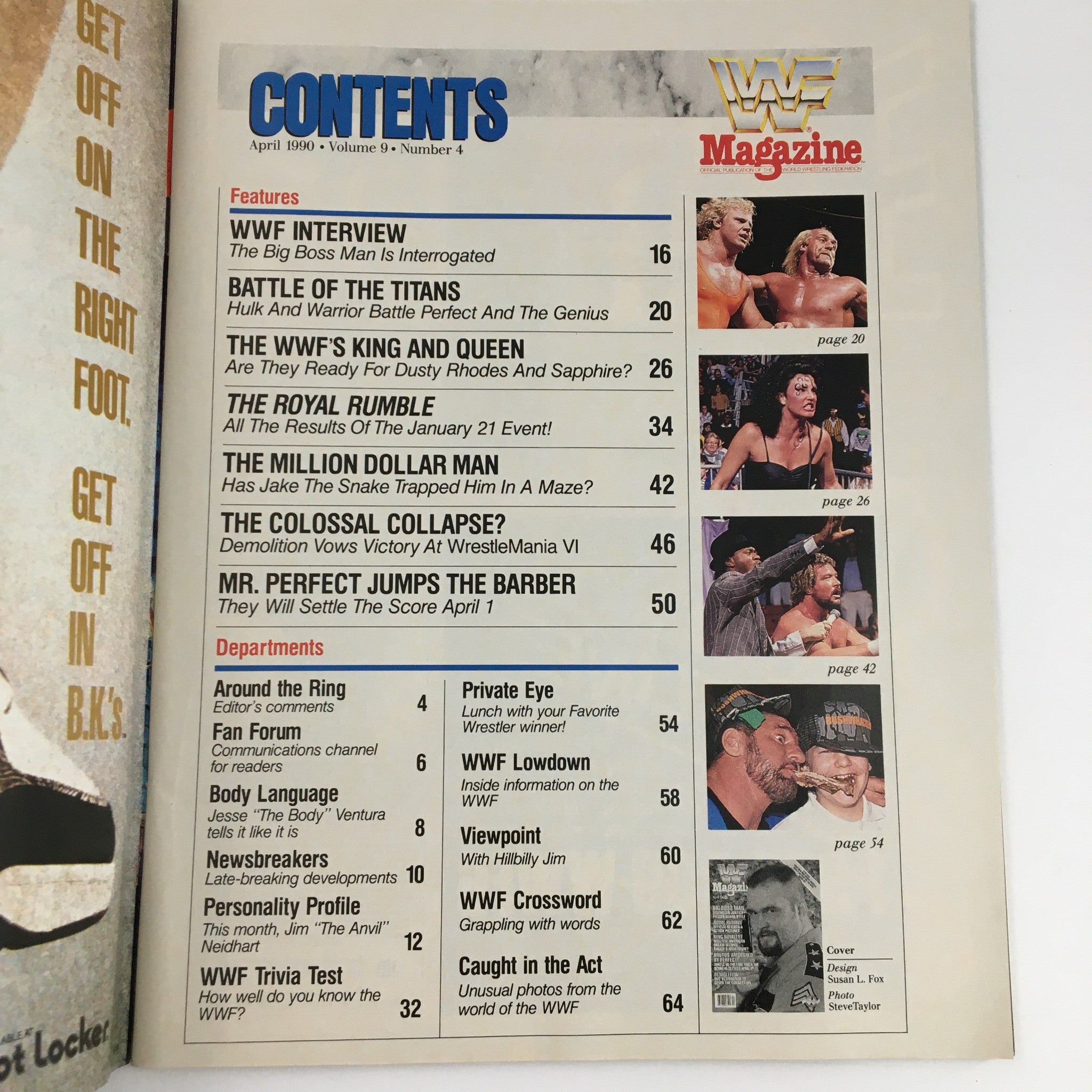 WWF Magazine April 1990 Big Boss Man, The Genius vs Hulk Hogan No Label