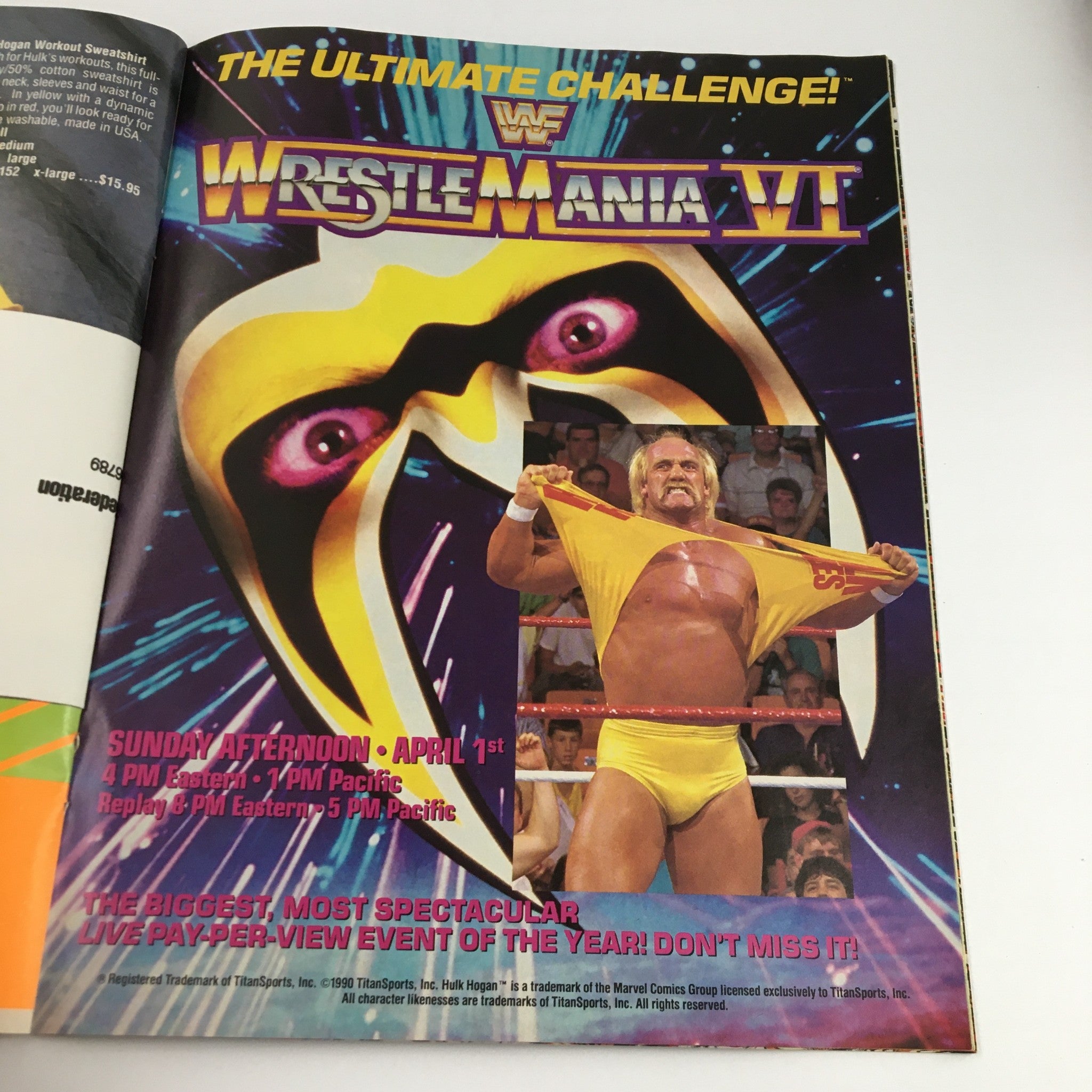 WWF Magazine April 1990 Big Boss Man, The Genius vs Hulk Hogan No Label