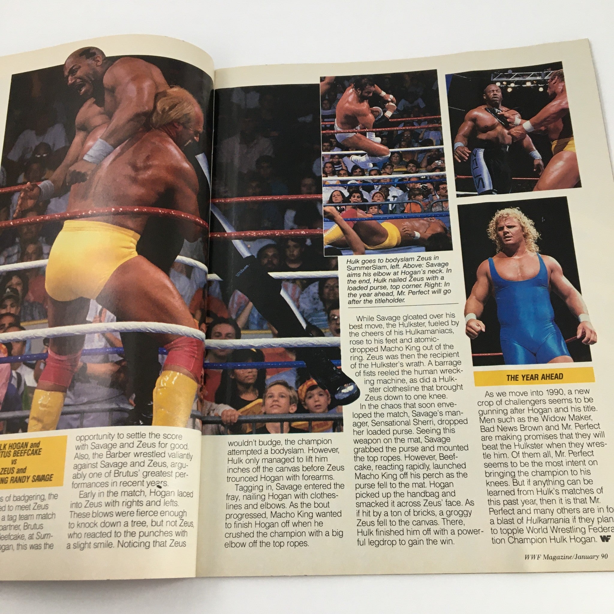 WWF Magazine January 1990 Jake The Snake, Hulk Hogan & Demolition No Label