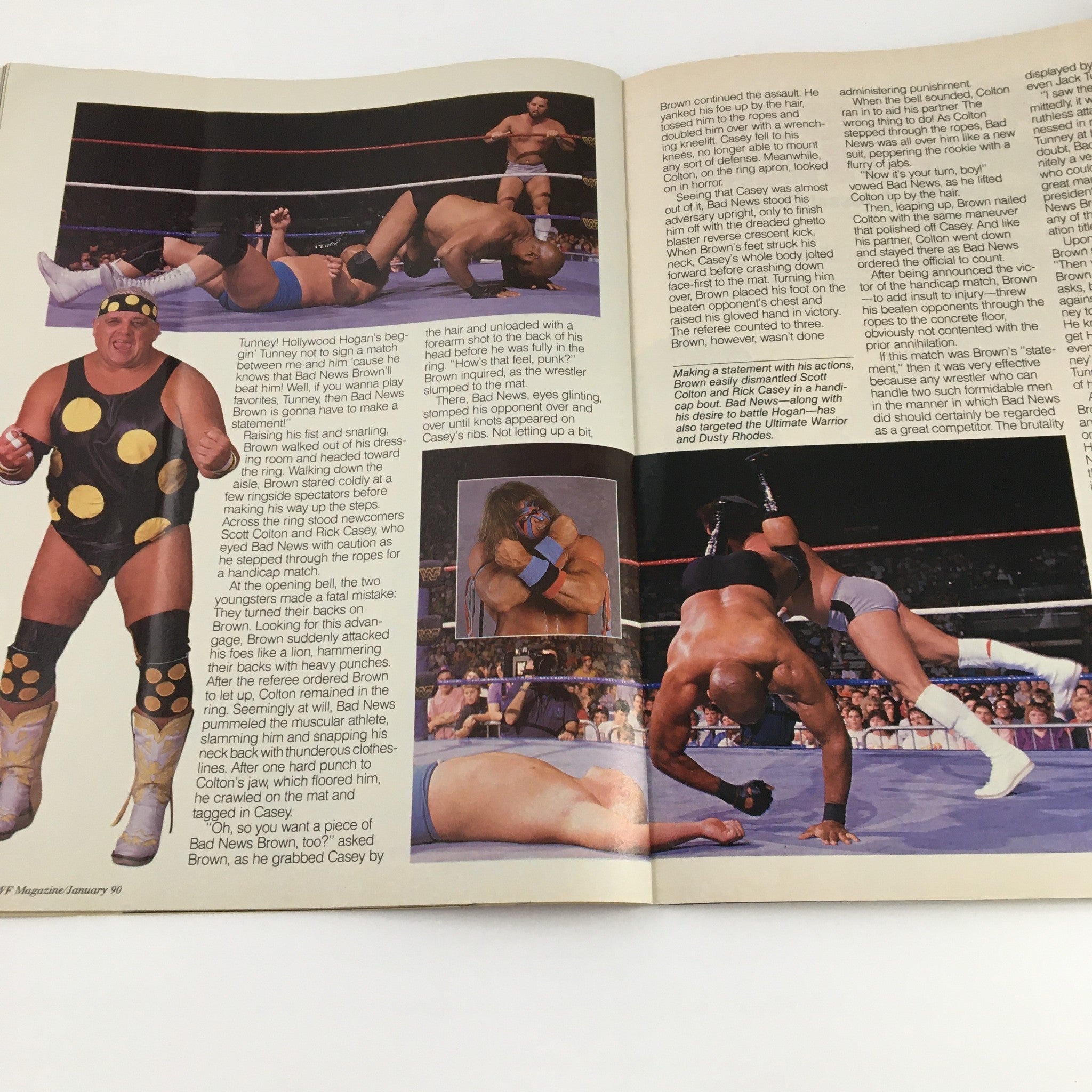 WWF Magazine January 1990 Jake The Snake, Hulk Hogan & Demolition No Label