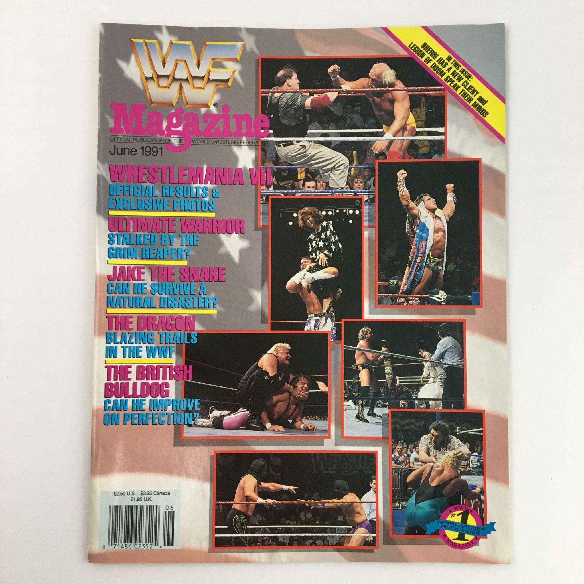 WWF Magazine June 1991 Hulk Hogan, The Dragon & Jake The Snake No Label