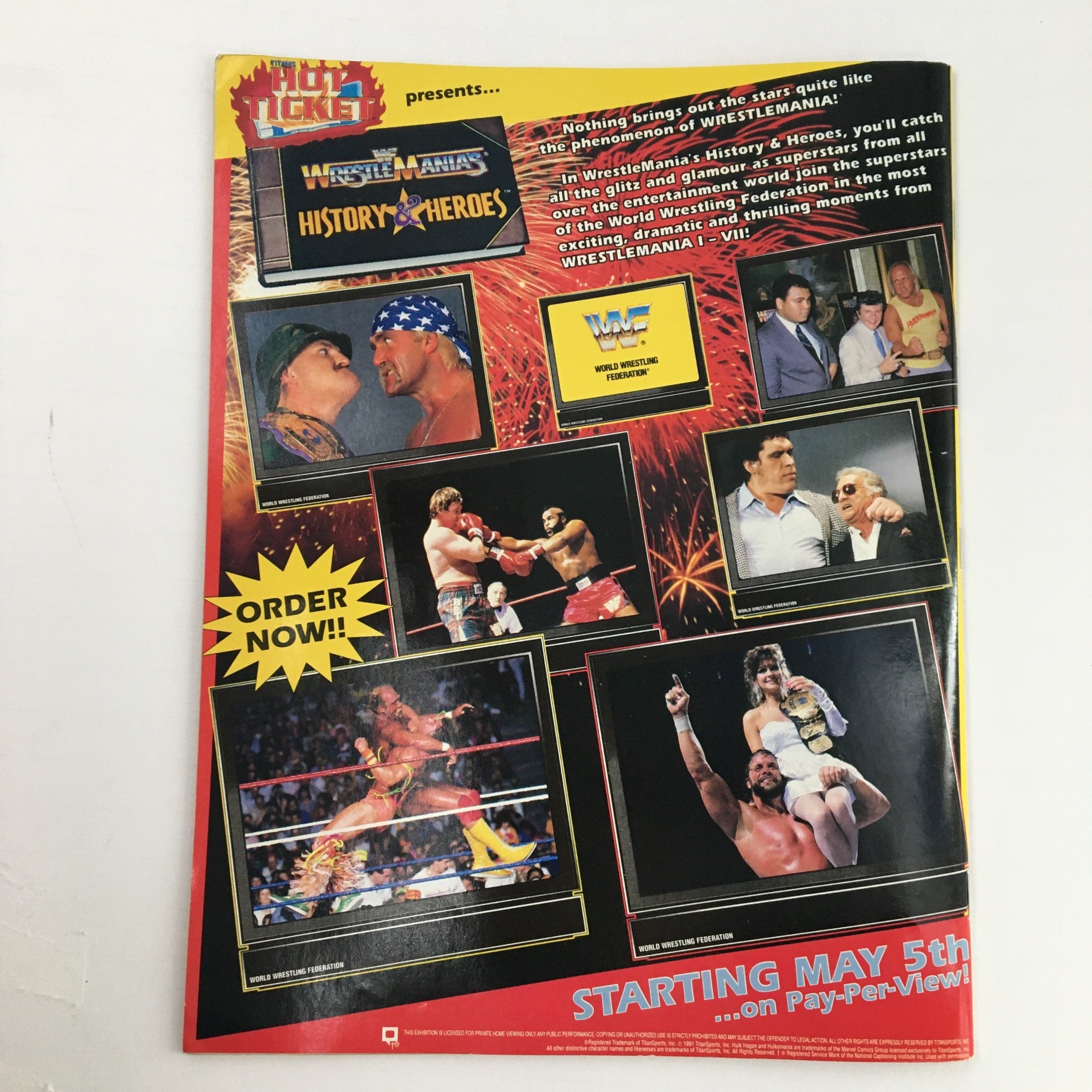 WWF Magazine June 1991 Hulk Hogan, The Dragon & Jake The Snake No Label