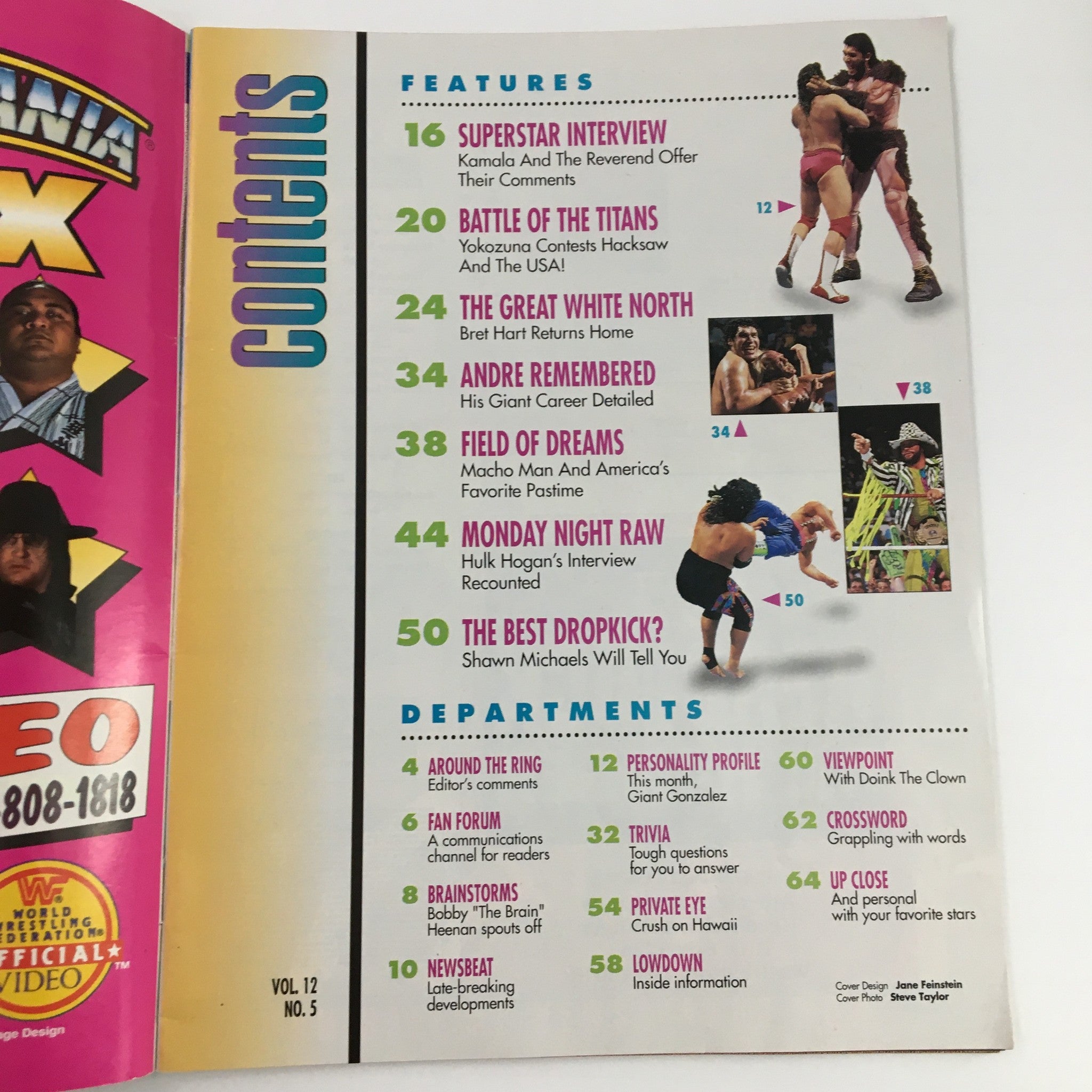 WWF Magazine May 1993 Hulk Hogan, Andre The Giant, Bret Hart & Yokozuna No Label