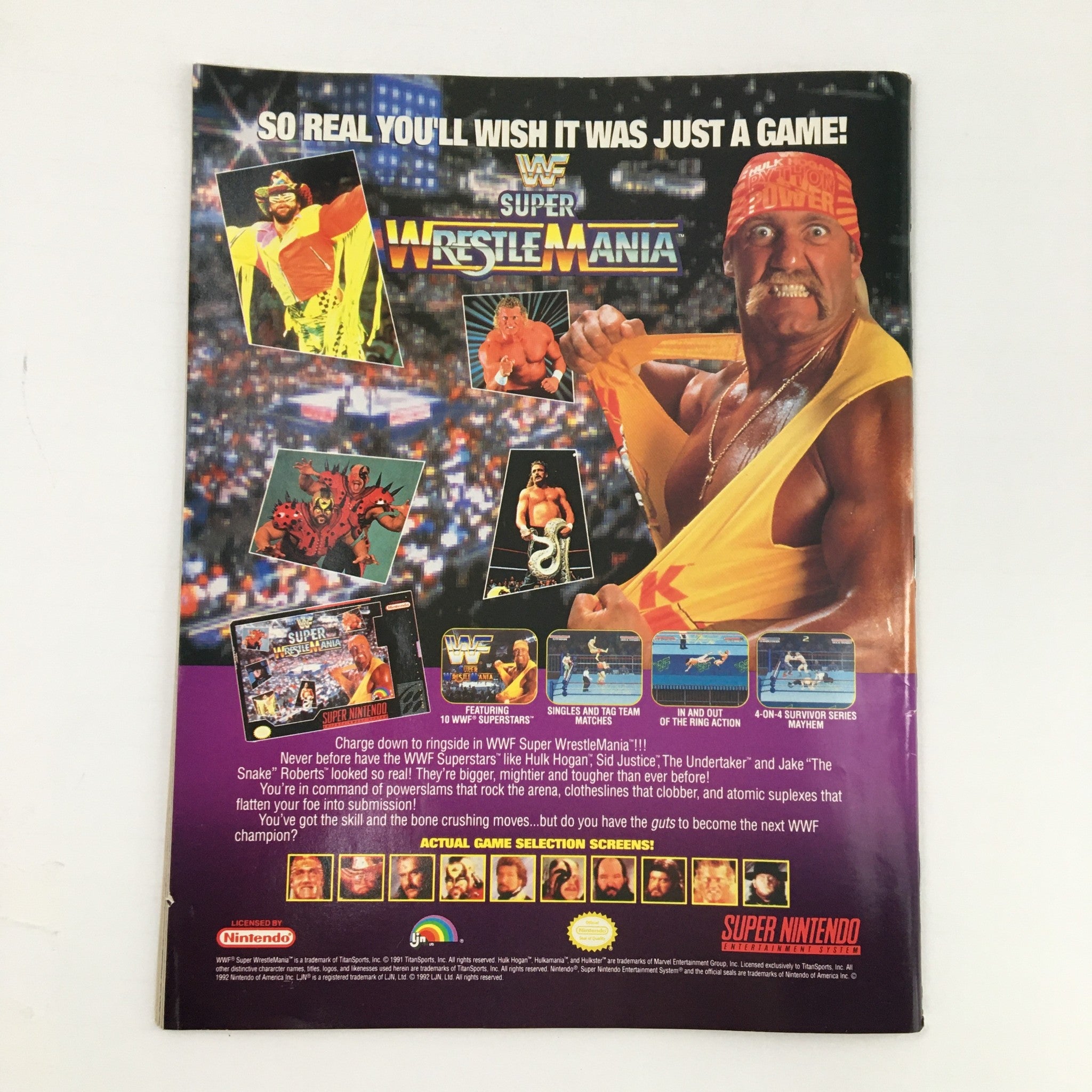 WWF Magazine May 1992 Miss Elizabeth, Tatankta & Hulk Hogan Merchandise No Label